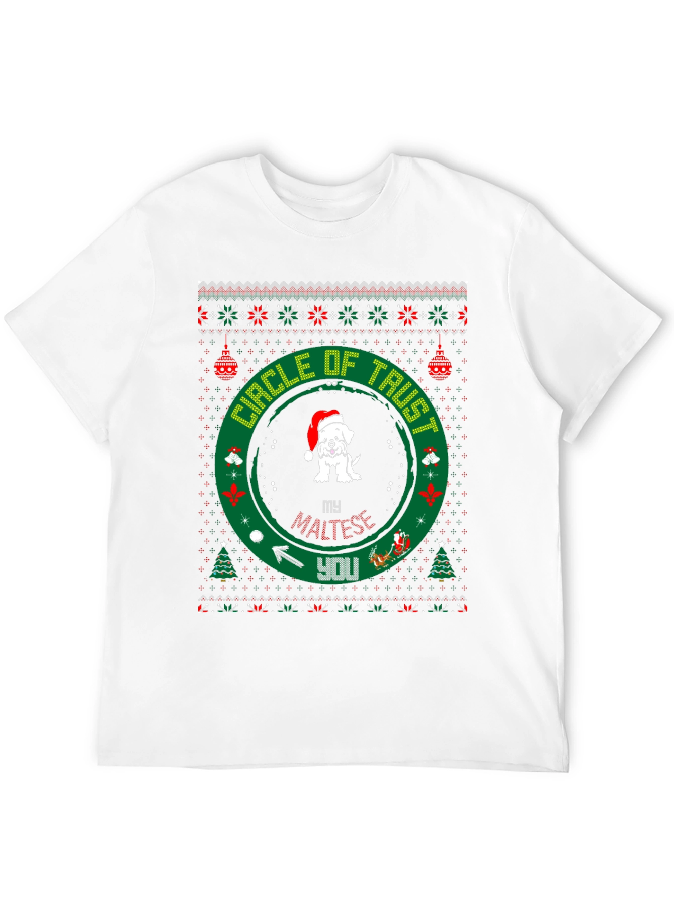 Circle of Trust Maltese Christmas T-Shirt