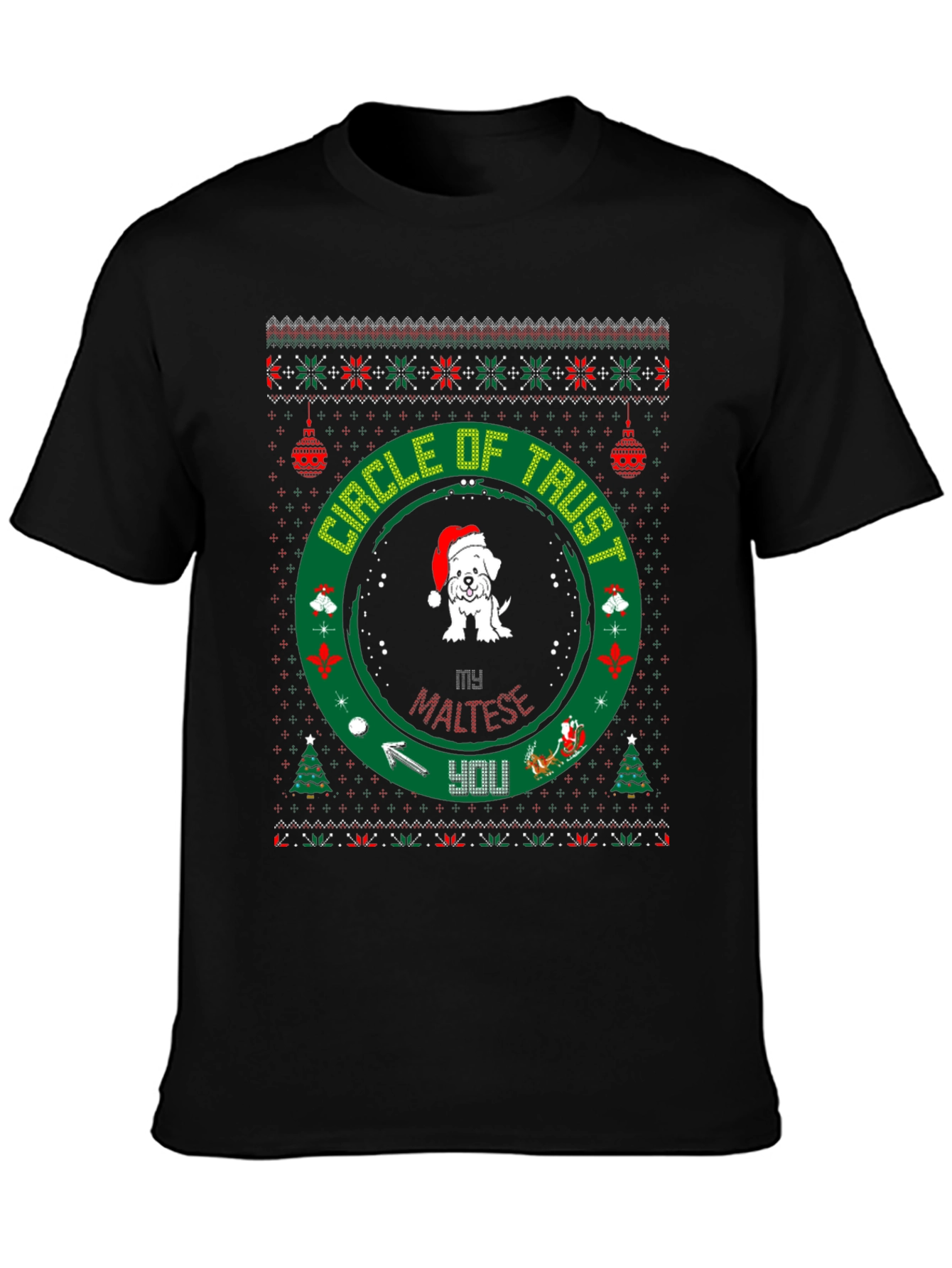 Circle of Trust Maltese Christmas T-Shirt