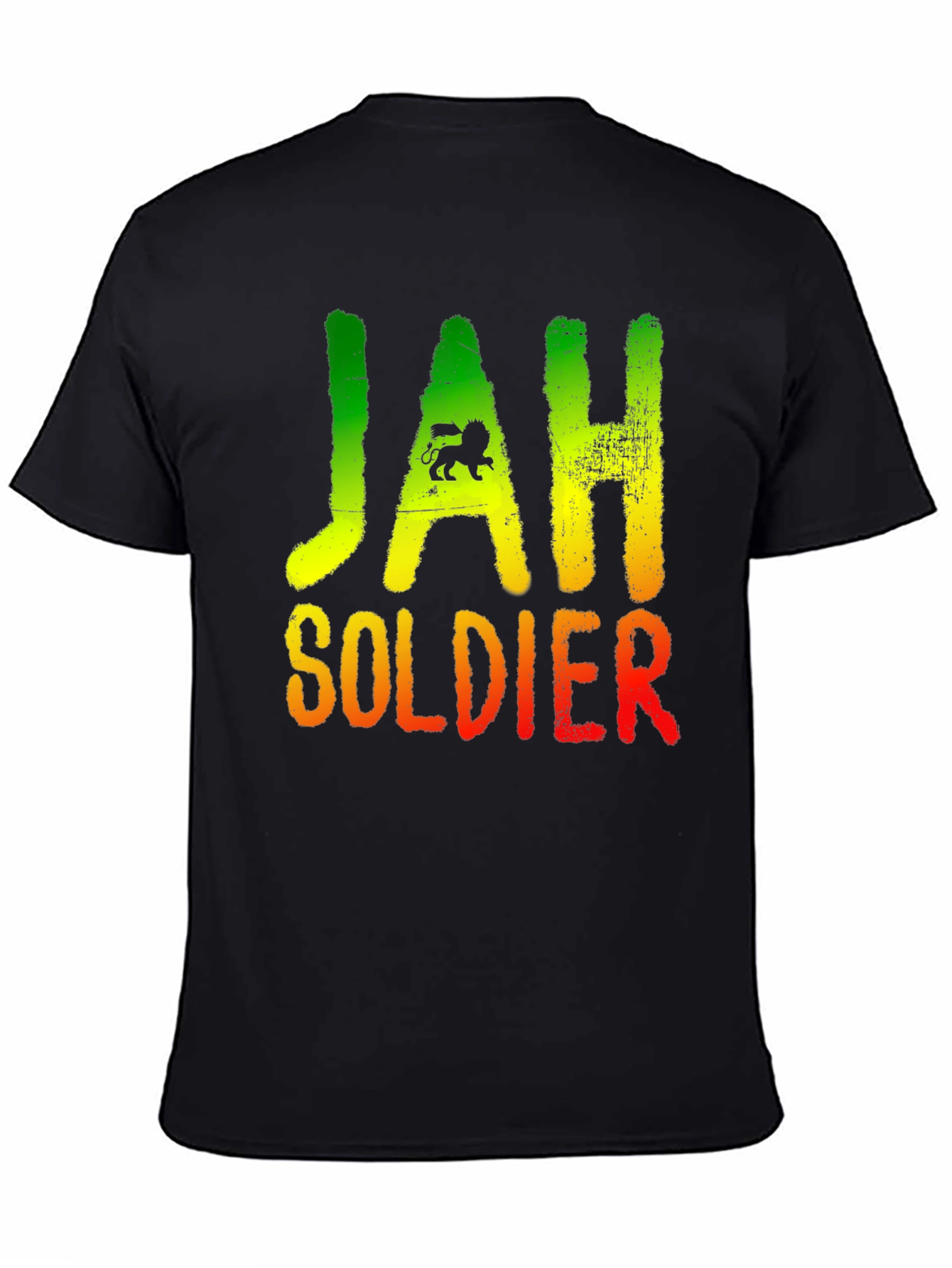 Rasta Lion Jah Soldier Graphic T-Shirt