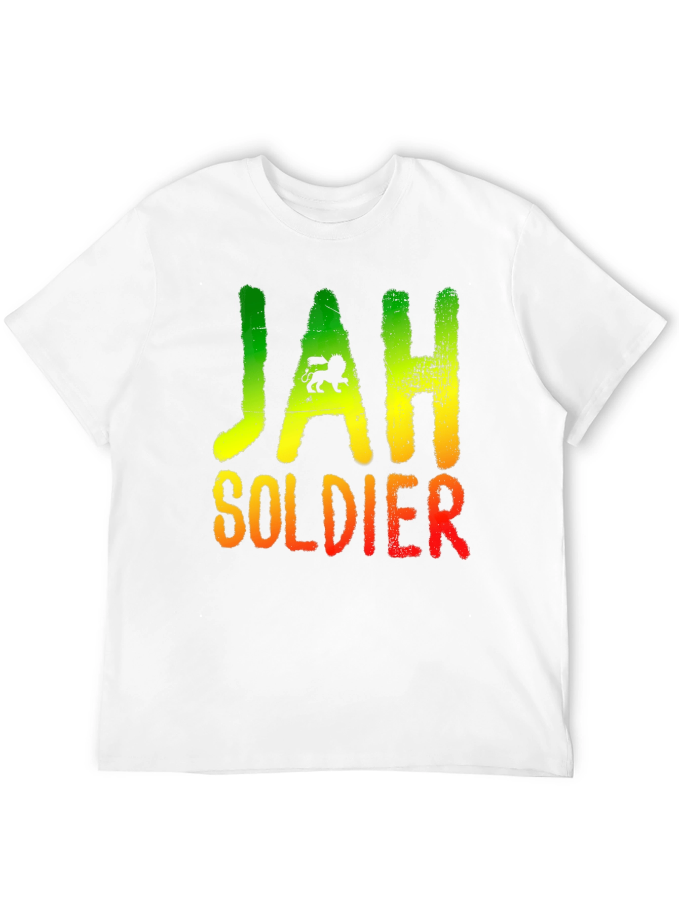 Rasta Lion Jah Soldier Graphic T-Shirt