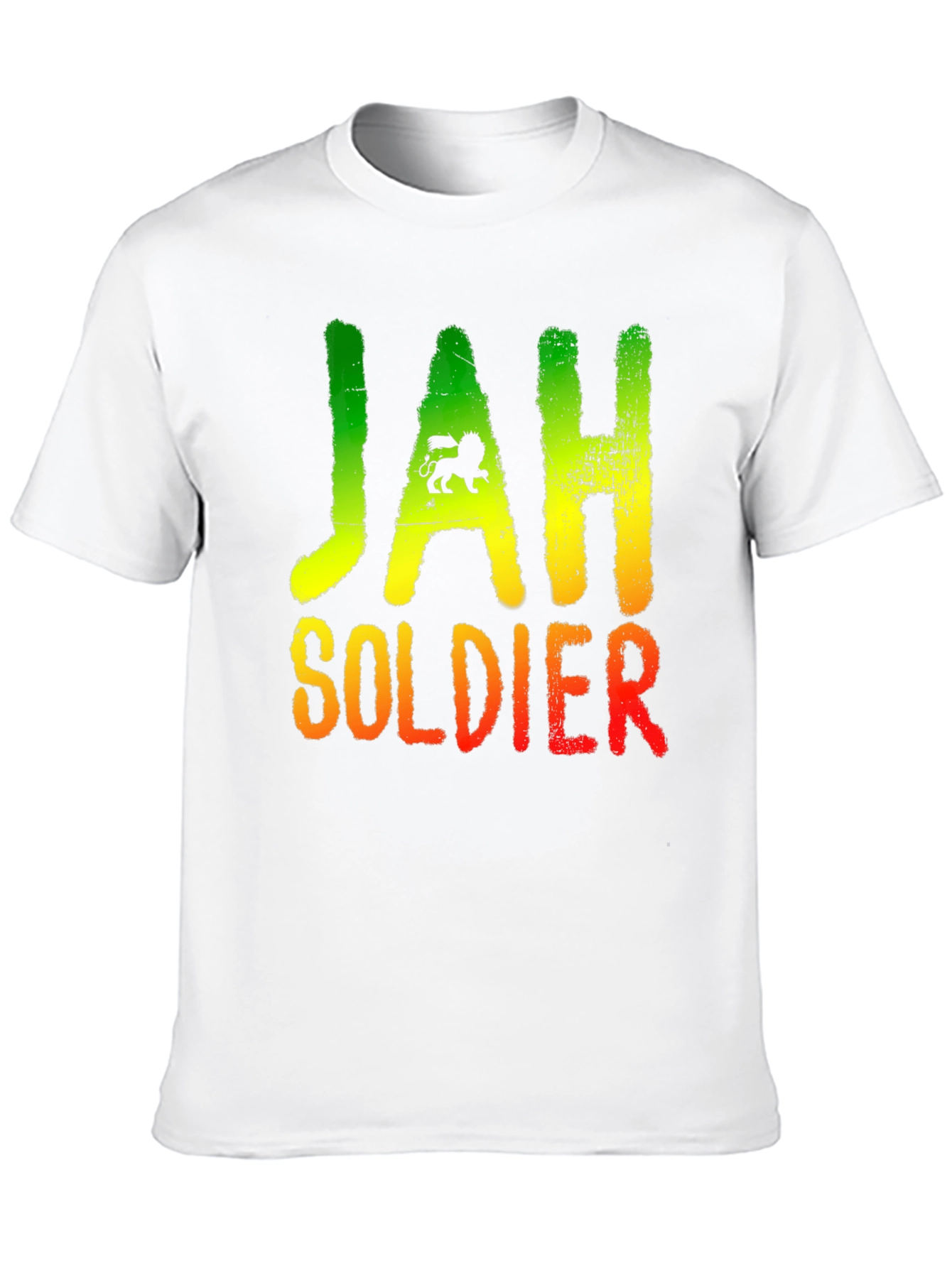 Rasta Lion Jah Soldier Graphic T-Shirt