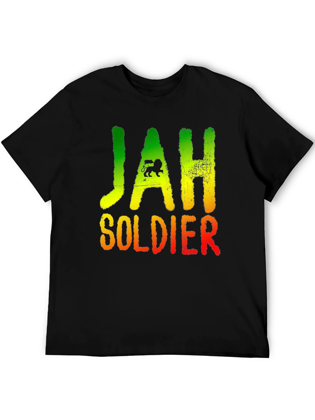Rasta Lion Jah Soldier Graphic T-Shirt