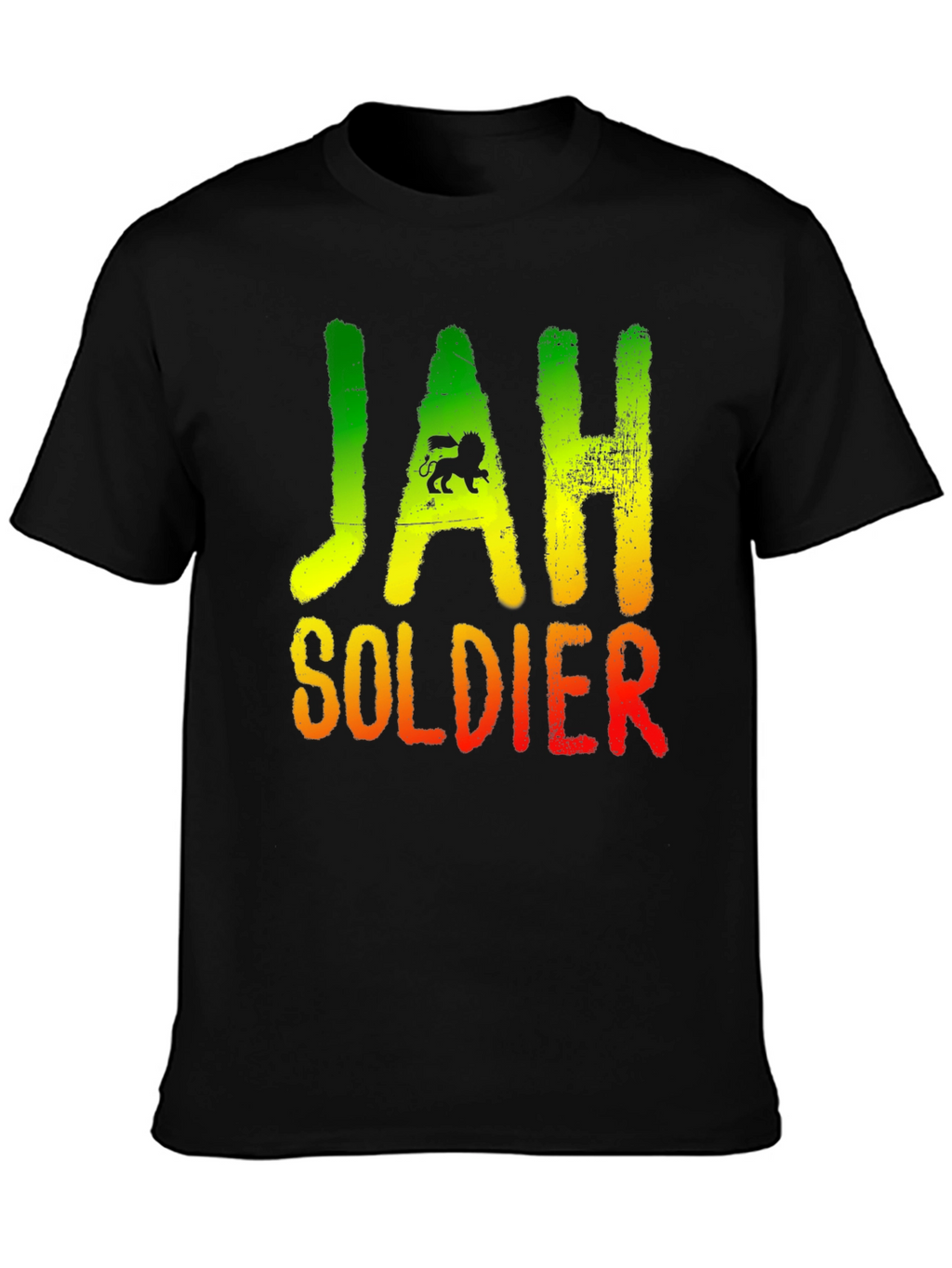 Rasta Lion Jah Soldier Graphic T-Shirt