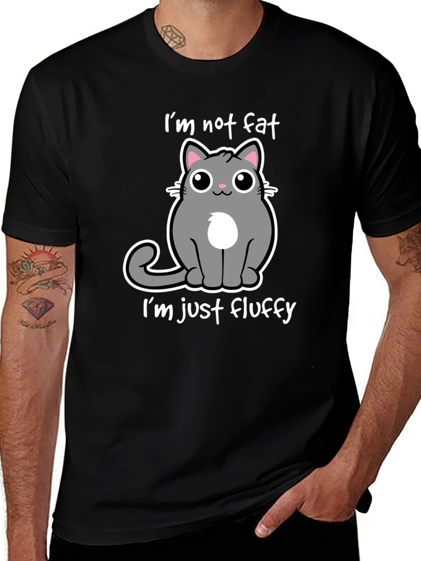 Im Not Fat Im Just Fluffy - Cat T-Shirt