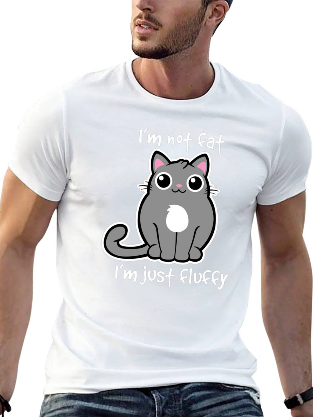 Im Not Fat Im Just Fluffy - Cat T-Shirt