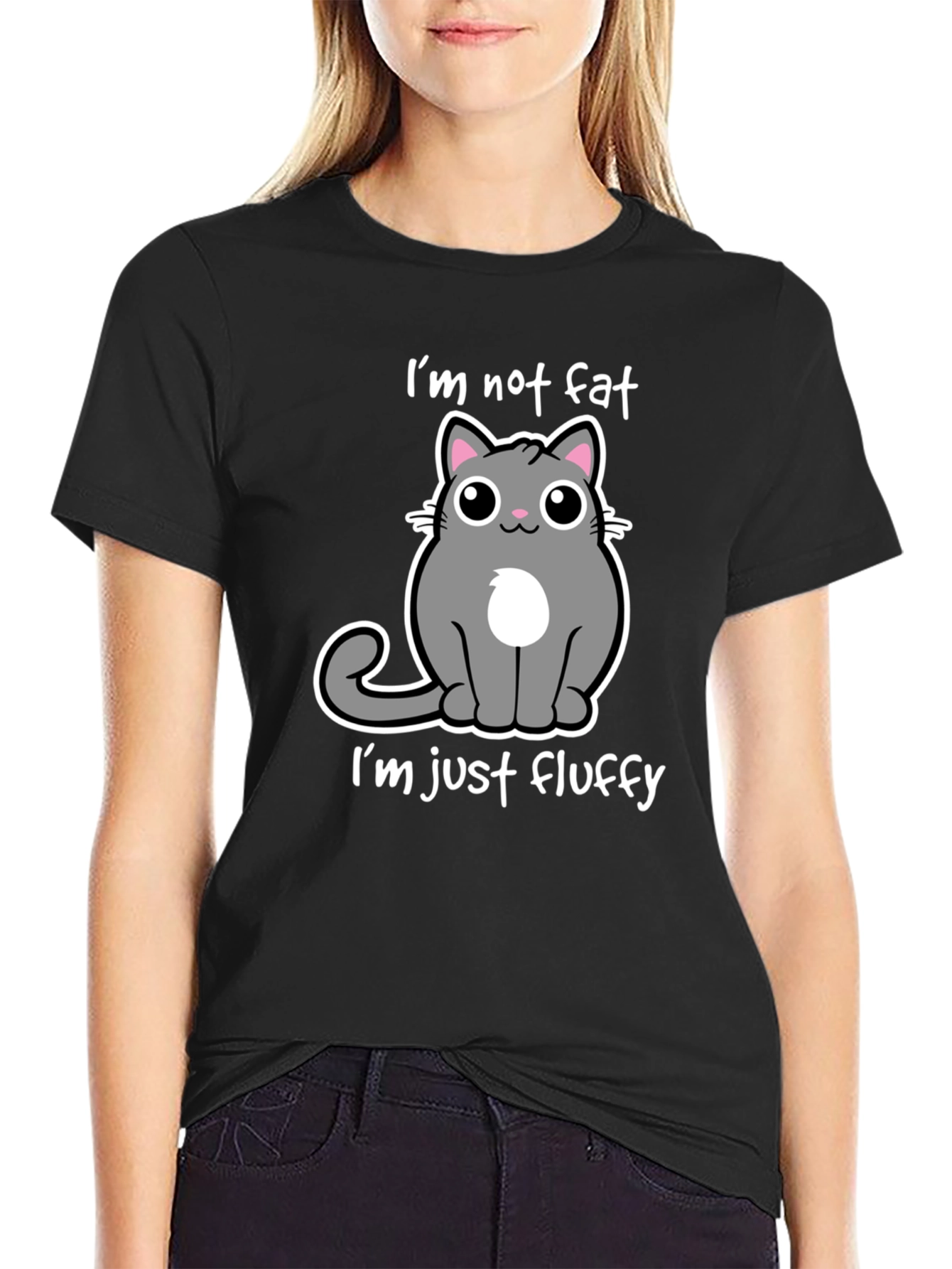 Im Not Fat Im Just Fluffy - Cat T-Shirt