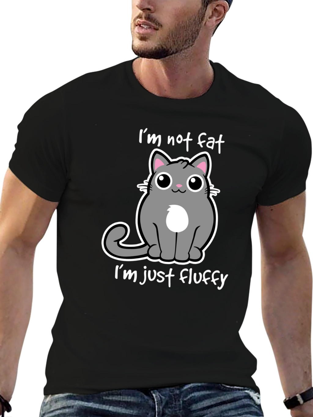 Im Not Fat Im Just Fluffy - Cat T-Shirt