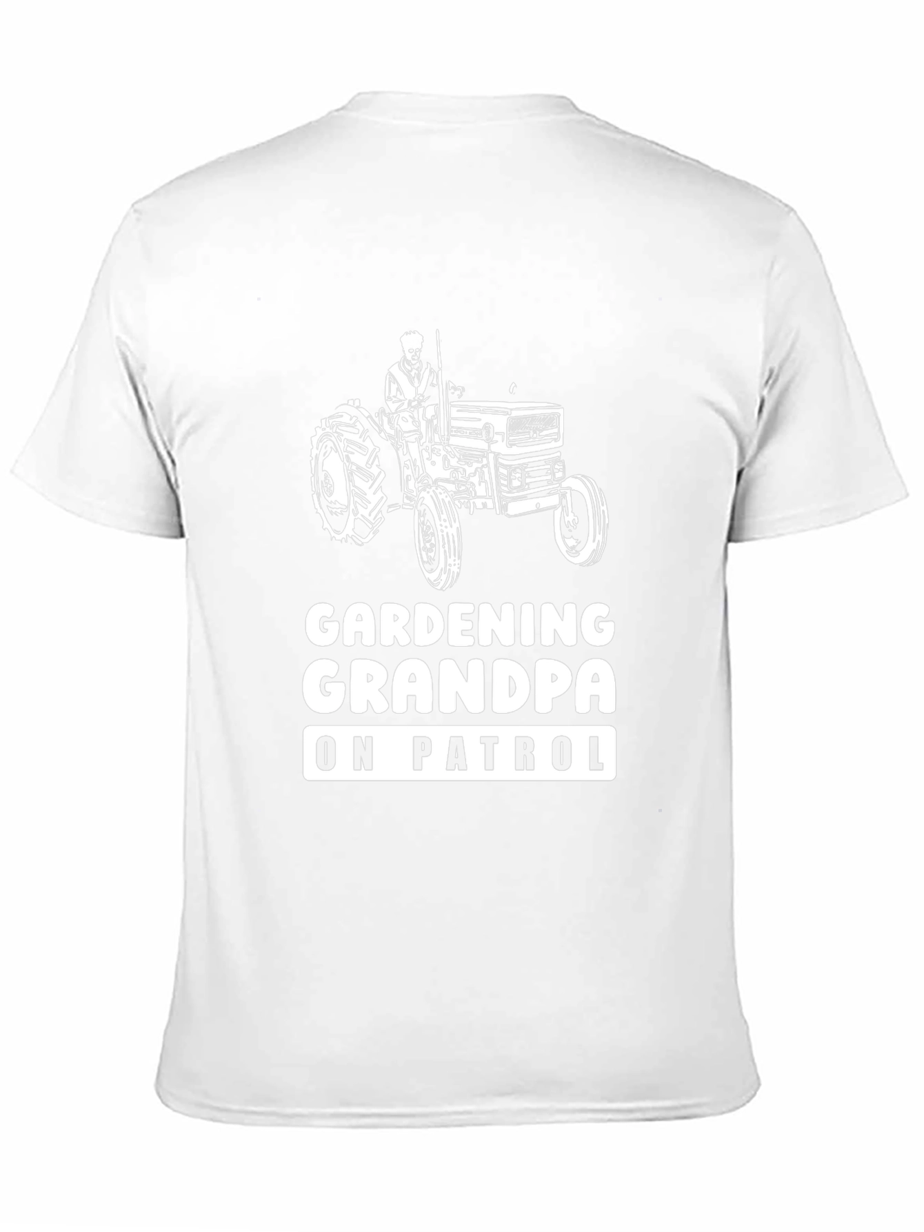 Gardening Grandpa On Patrol Black T-Shirt