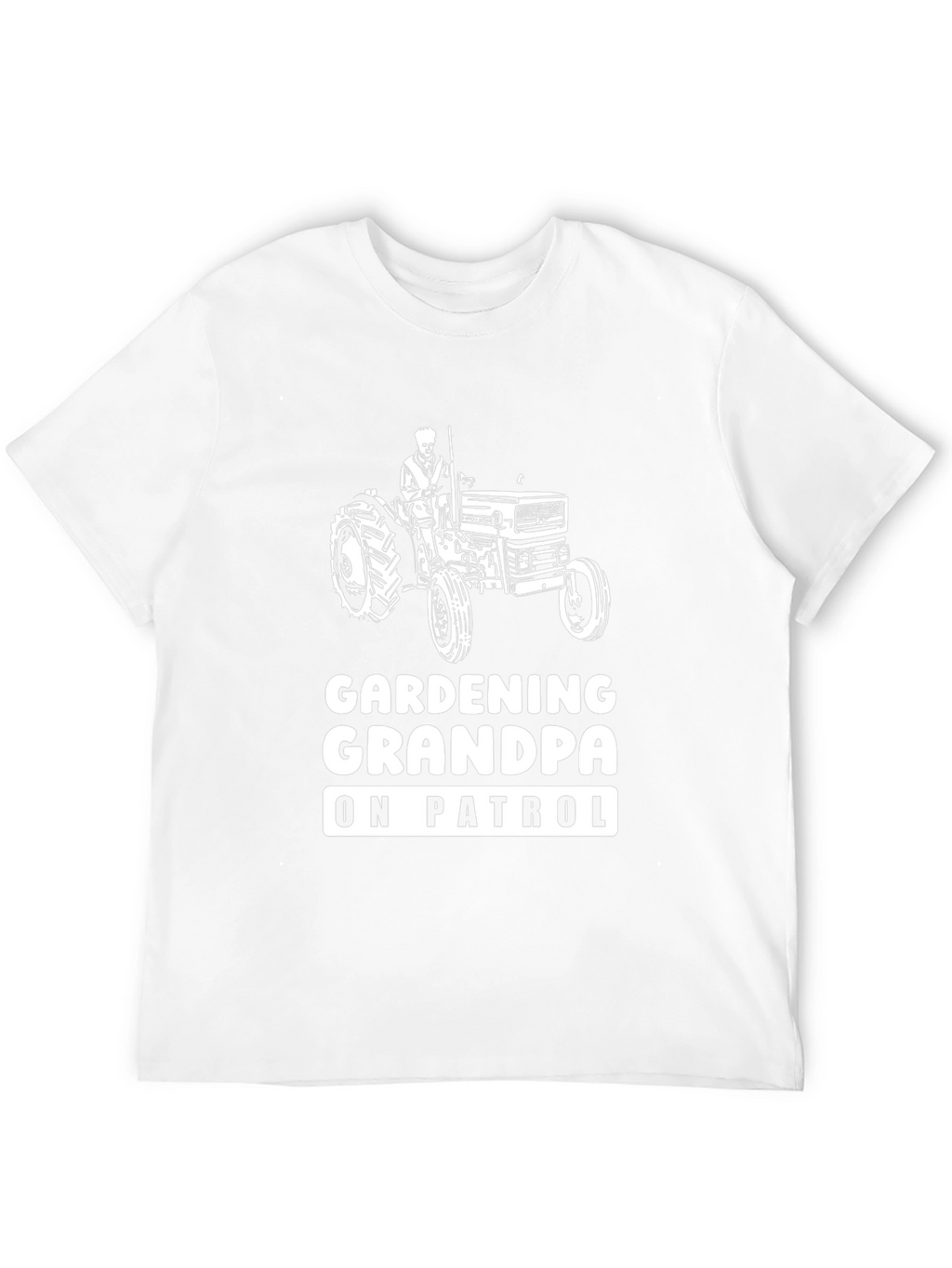Gardening Grandpa On Patrol Black T-Shirt