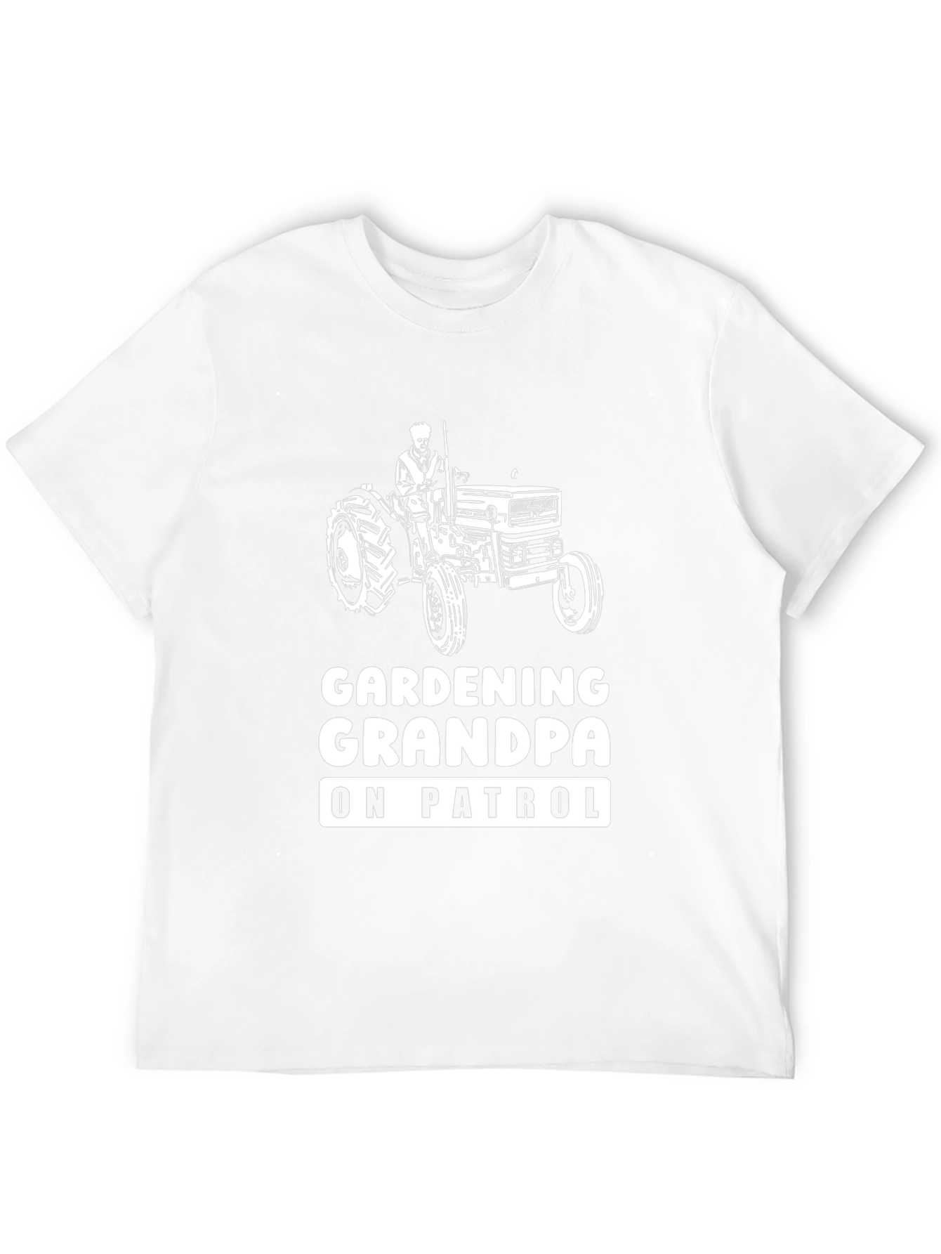 Gardening Grandpa On Patrol Black T-Shirt