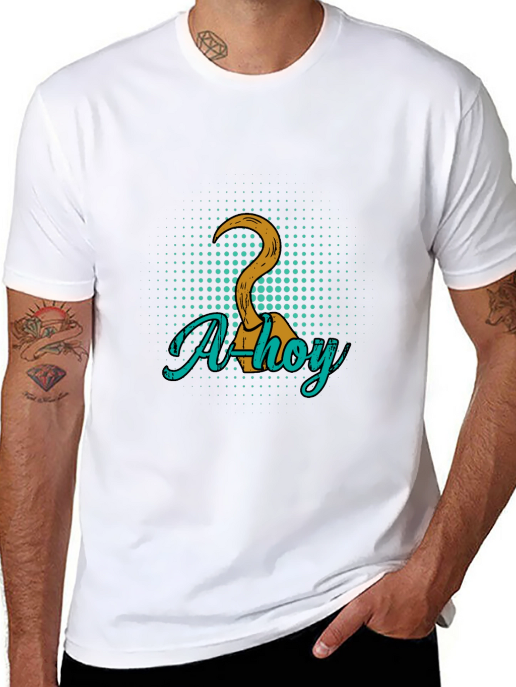 Ahoy Pirate Hook Graphic Tee