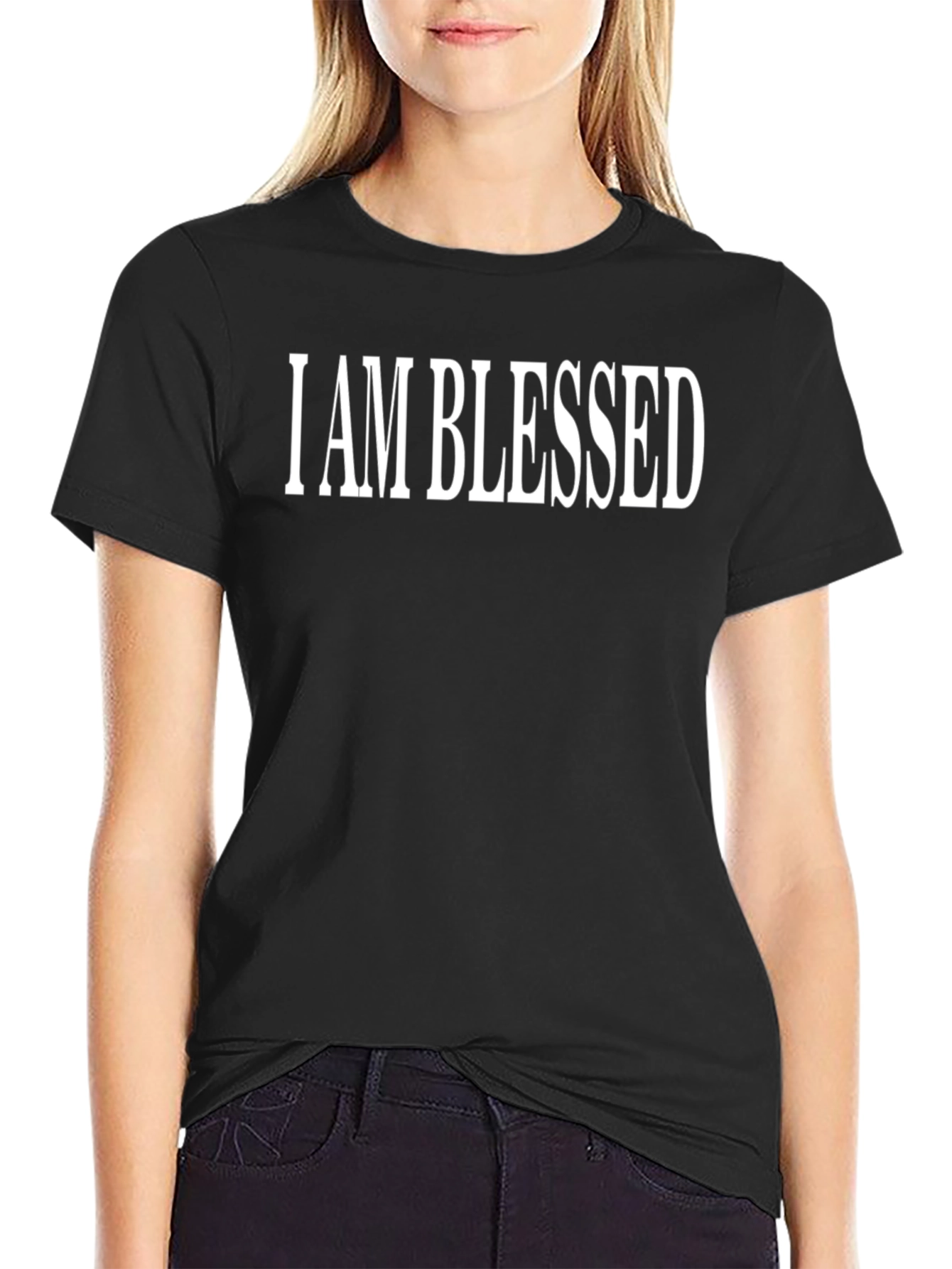 I AM BLESSED Graphic Tee - Black