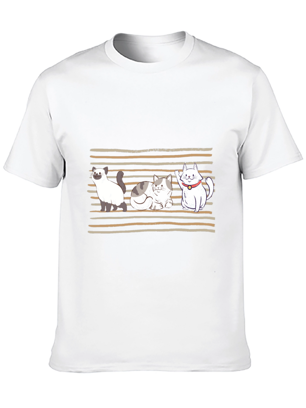 Cute Cats Graphic T-Shirt - Black