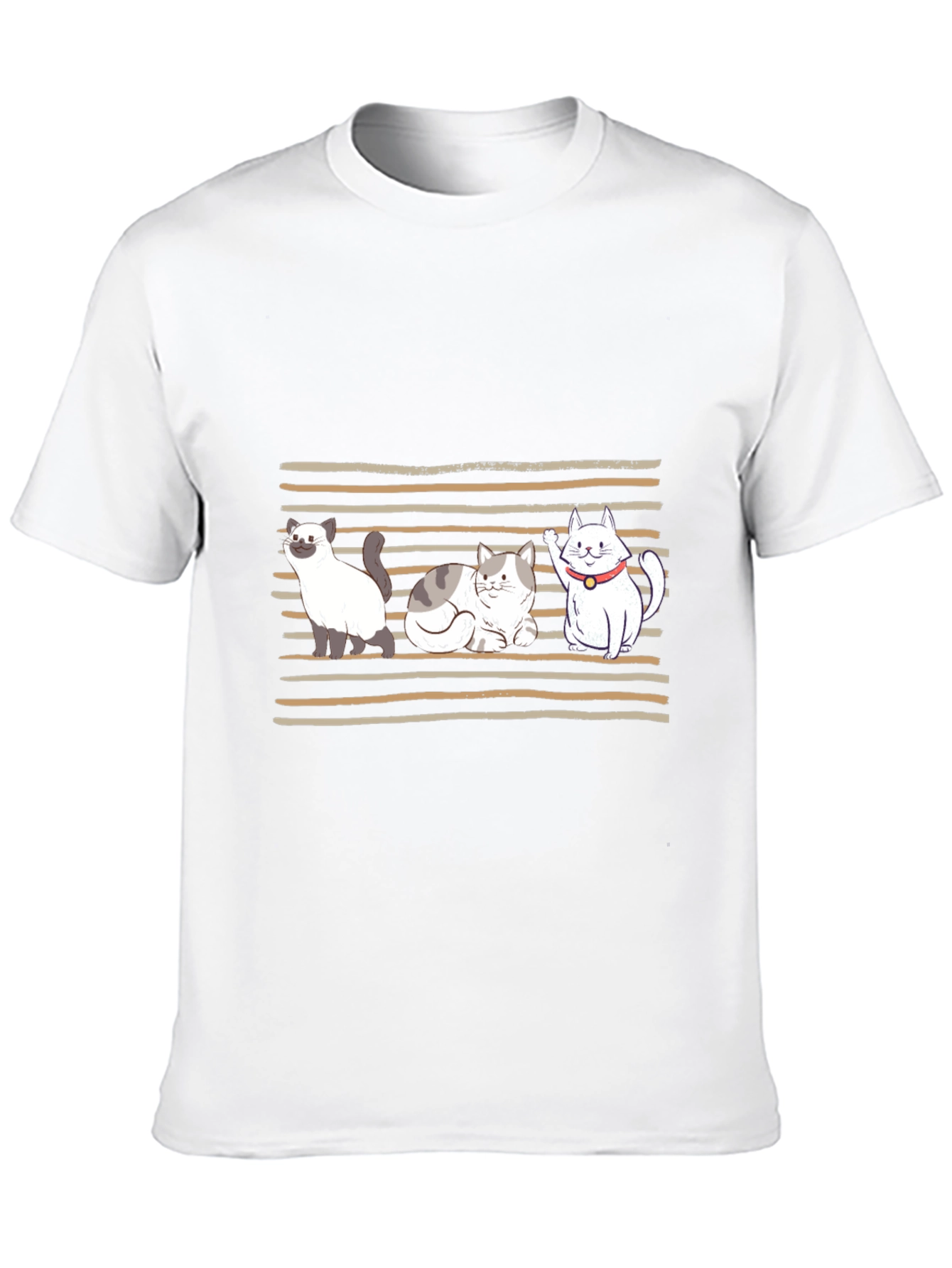 Cute Cats Graphic T-Shirt - Black