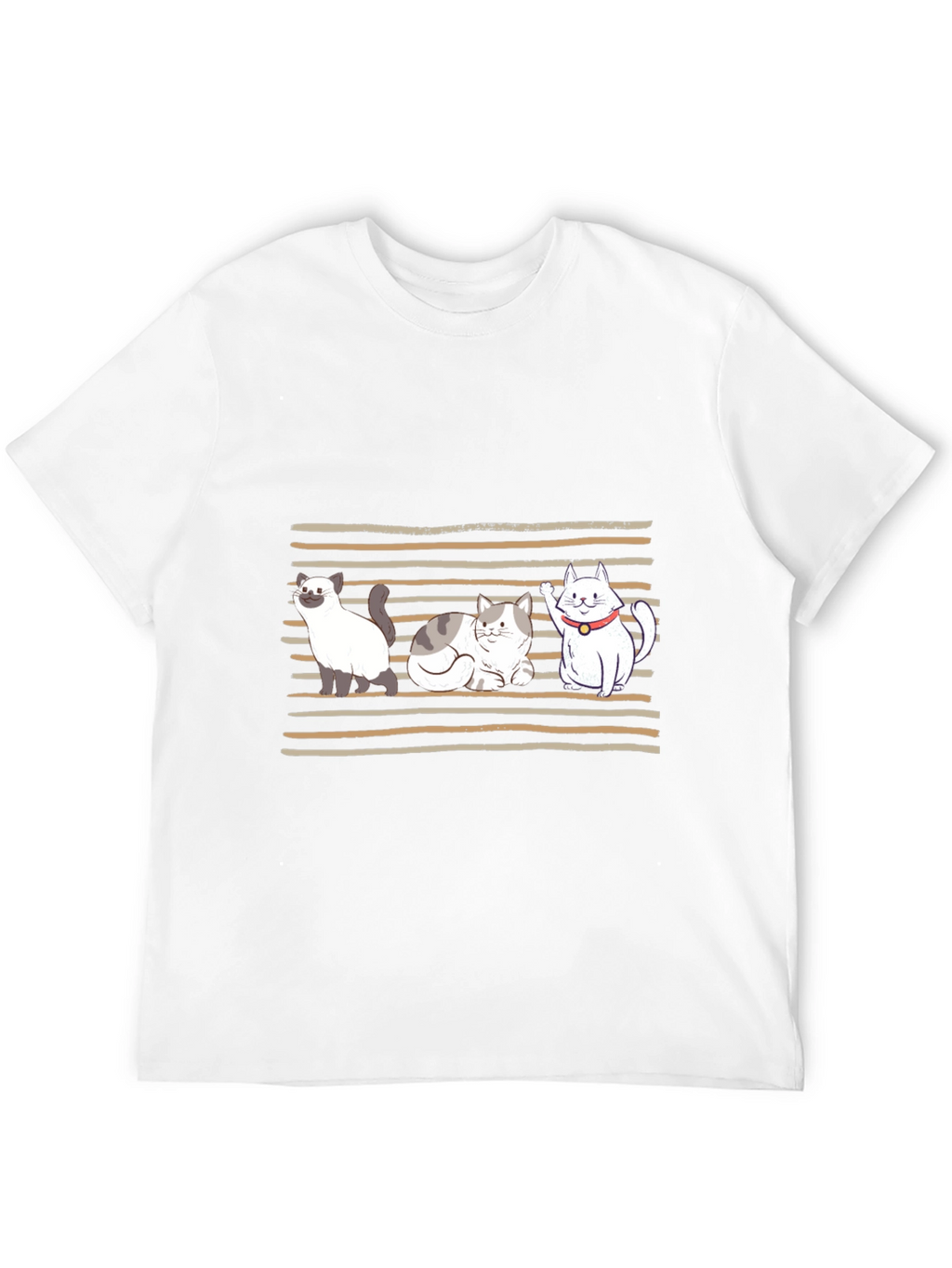 Cute Cats Graphic T-Shirt - Black