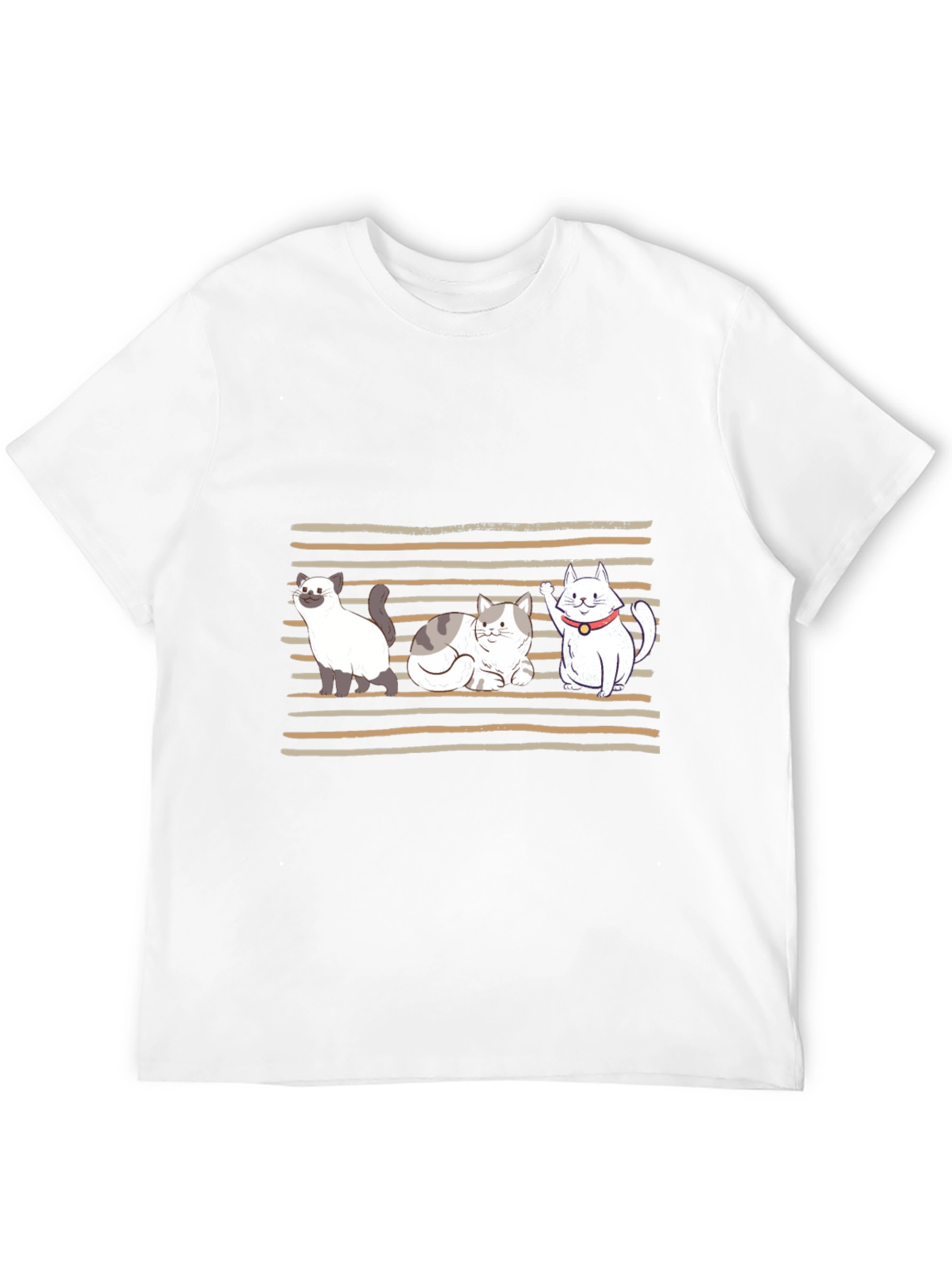 Cute Cats Graphic T-Shirt - Black