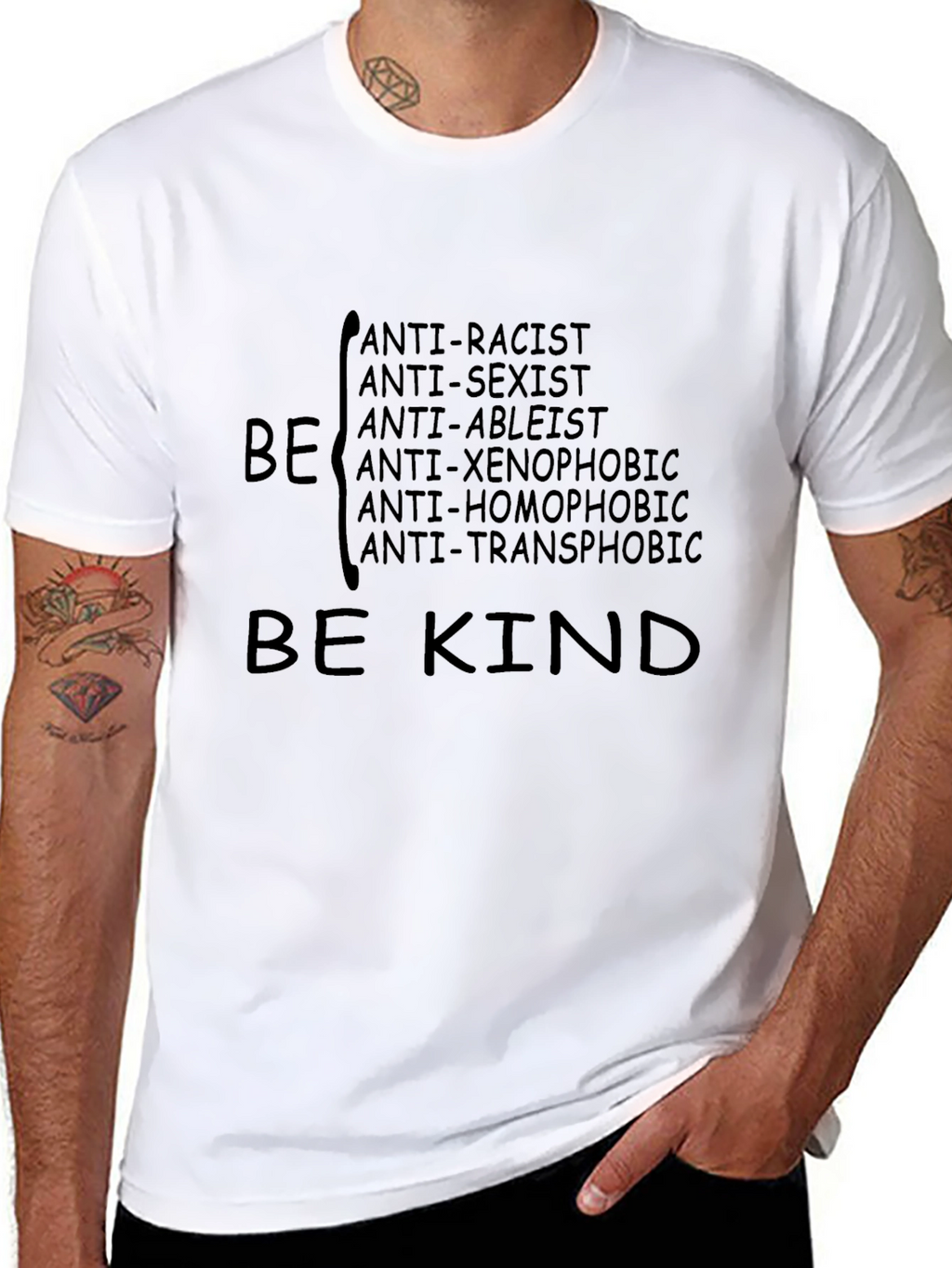 Be Kind Anti-Oppression Black T-Shirt