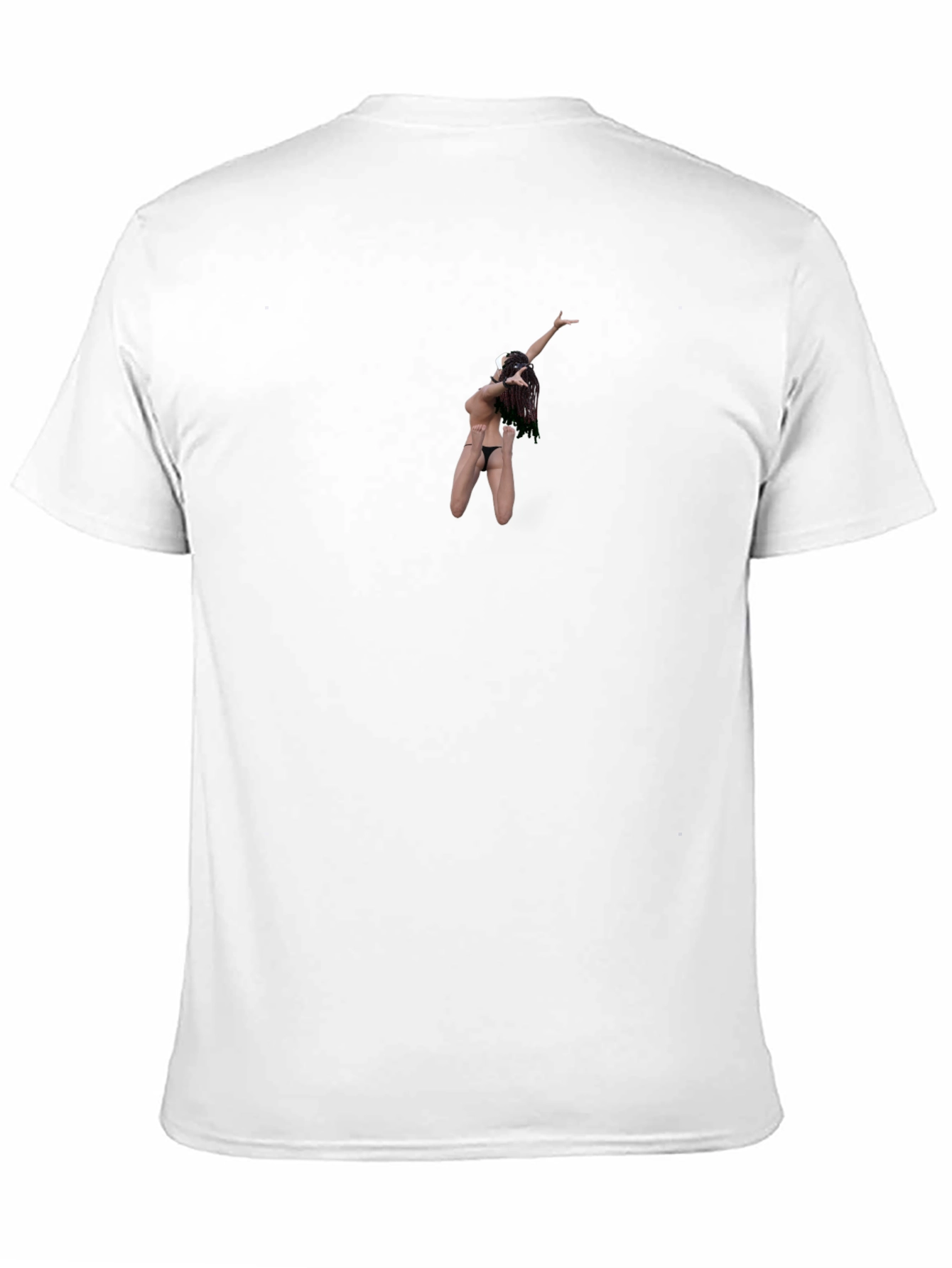 Black T-Shirt with Unique Hula Dancer Graphic