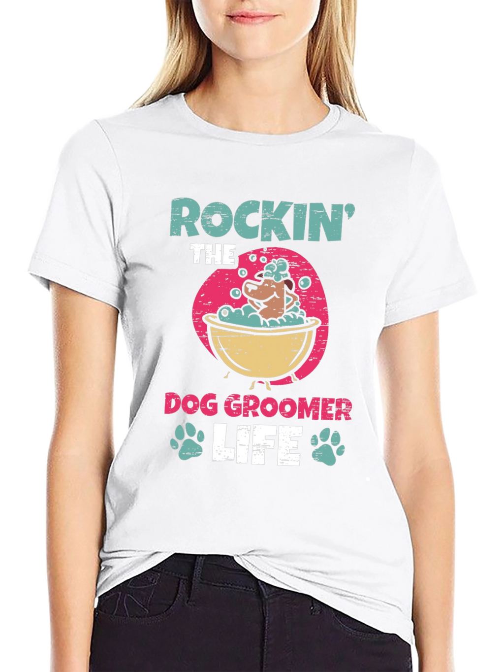Rockin the Dog Groomer Life Graphic Tee