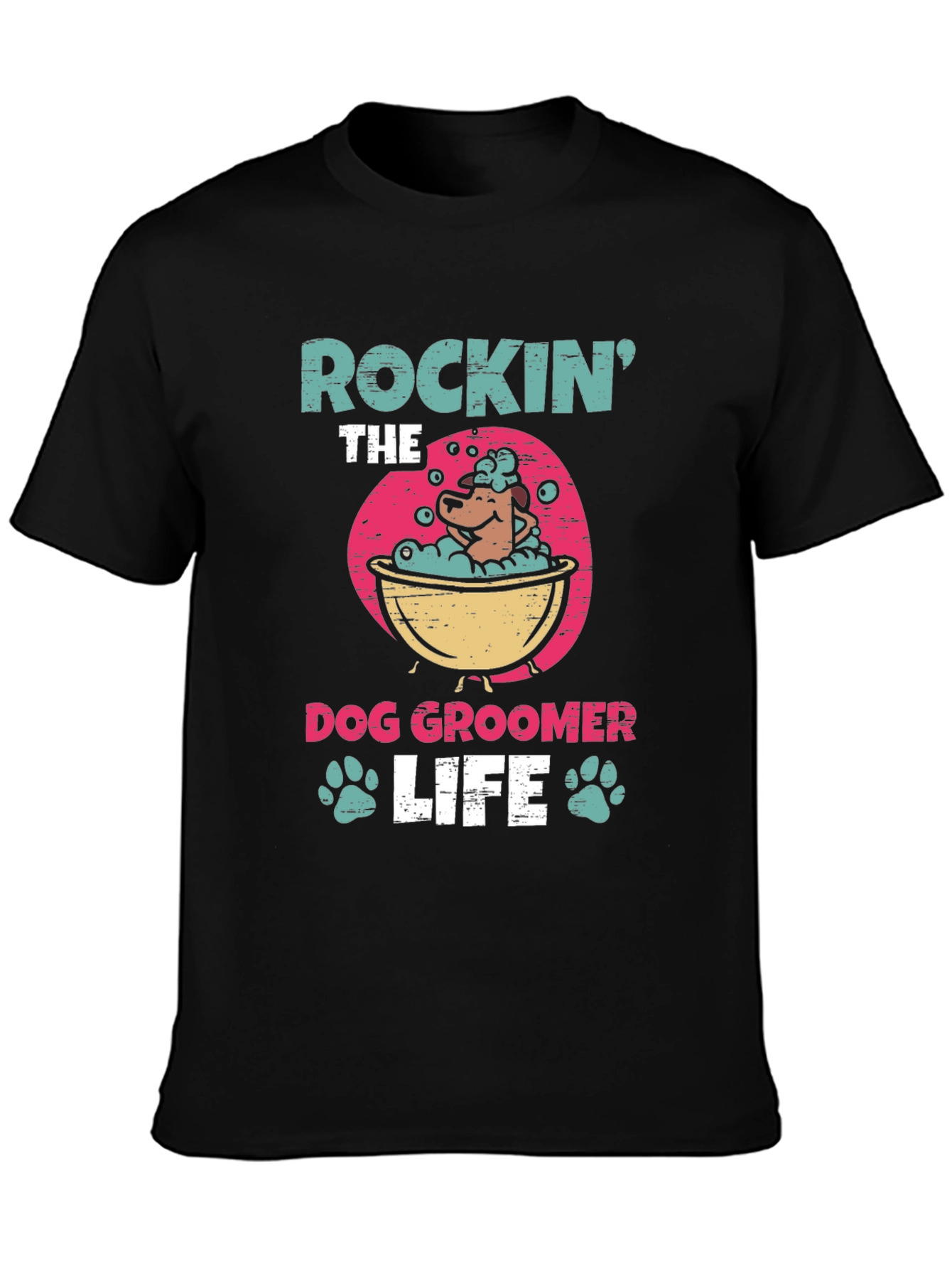 Rockin the Dog Groomer Life Graphic Tee