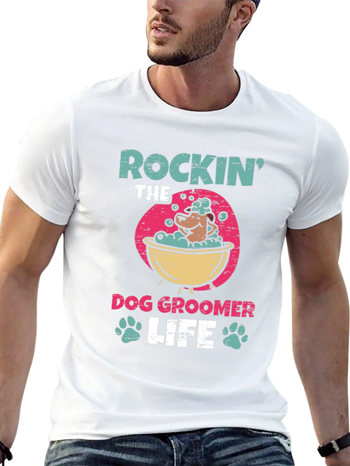 Rockin the Dog Groomer Life Graphic Tee