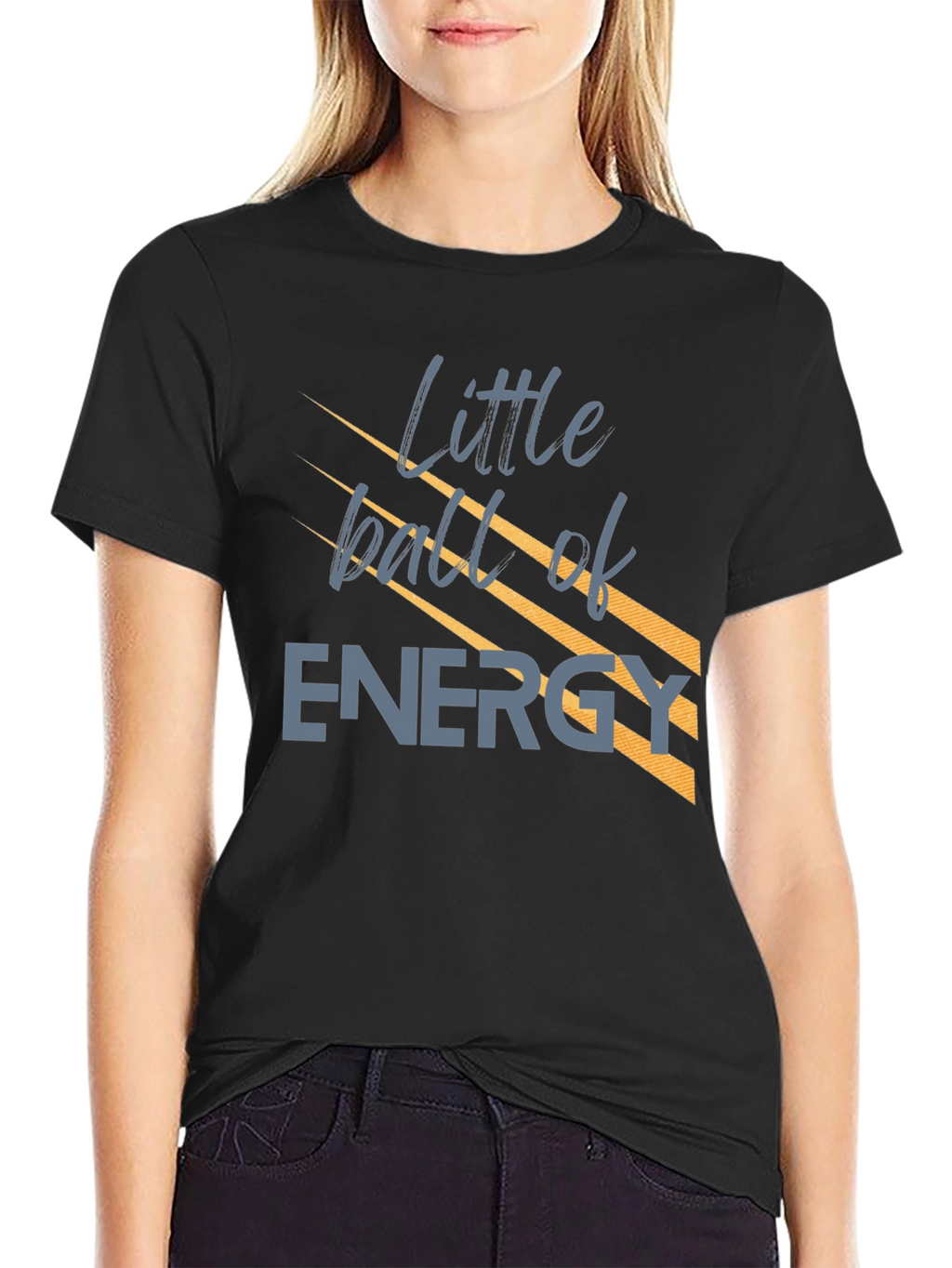 Little Ball of Energy T-Shirt - Black Graphic Tee