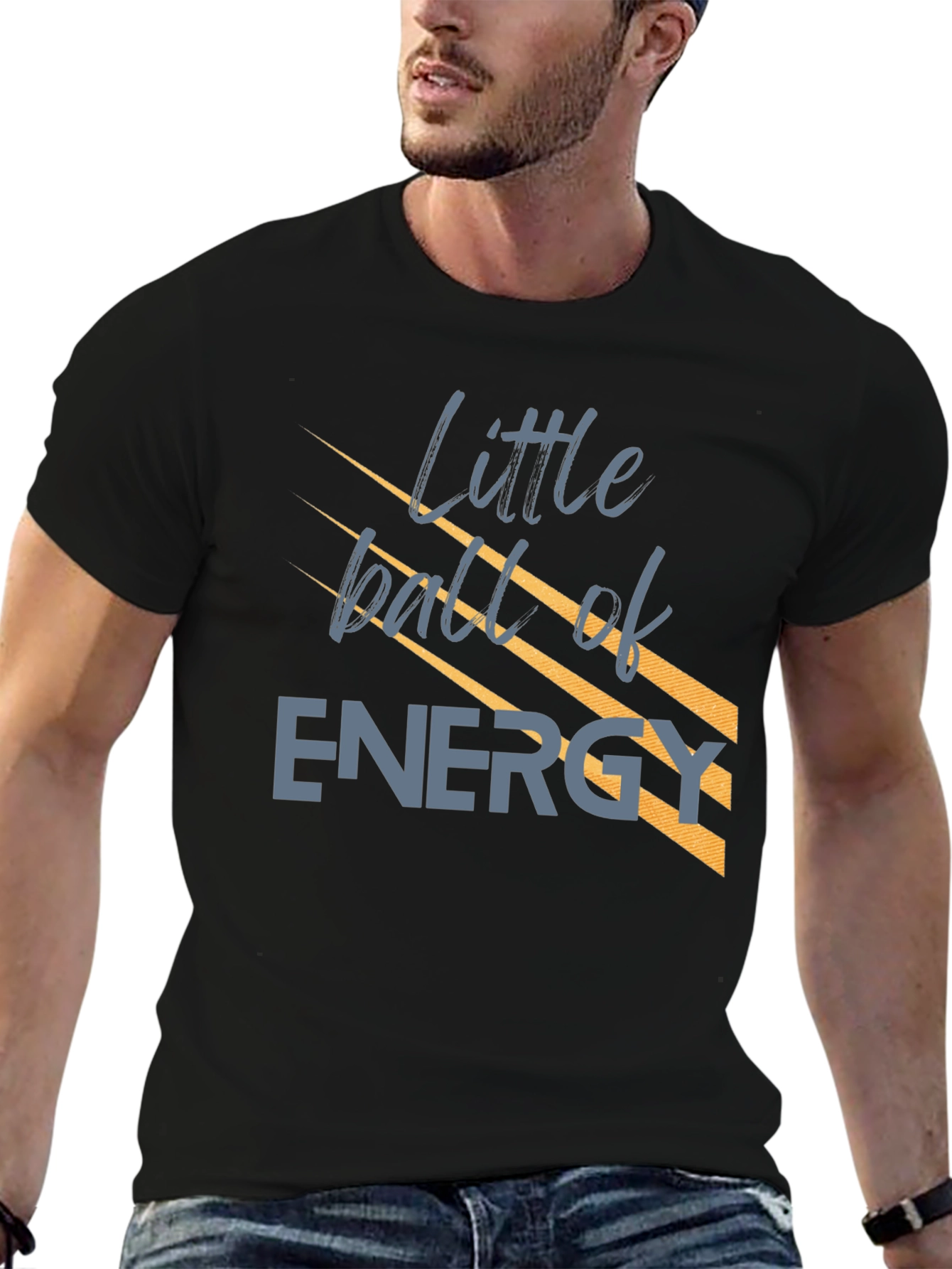 Little Ball of Energy T-Shirt - Black Graphic Tee