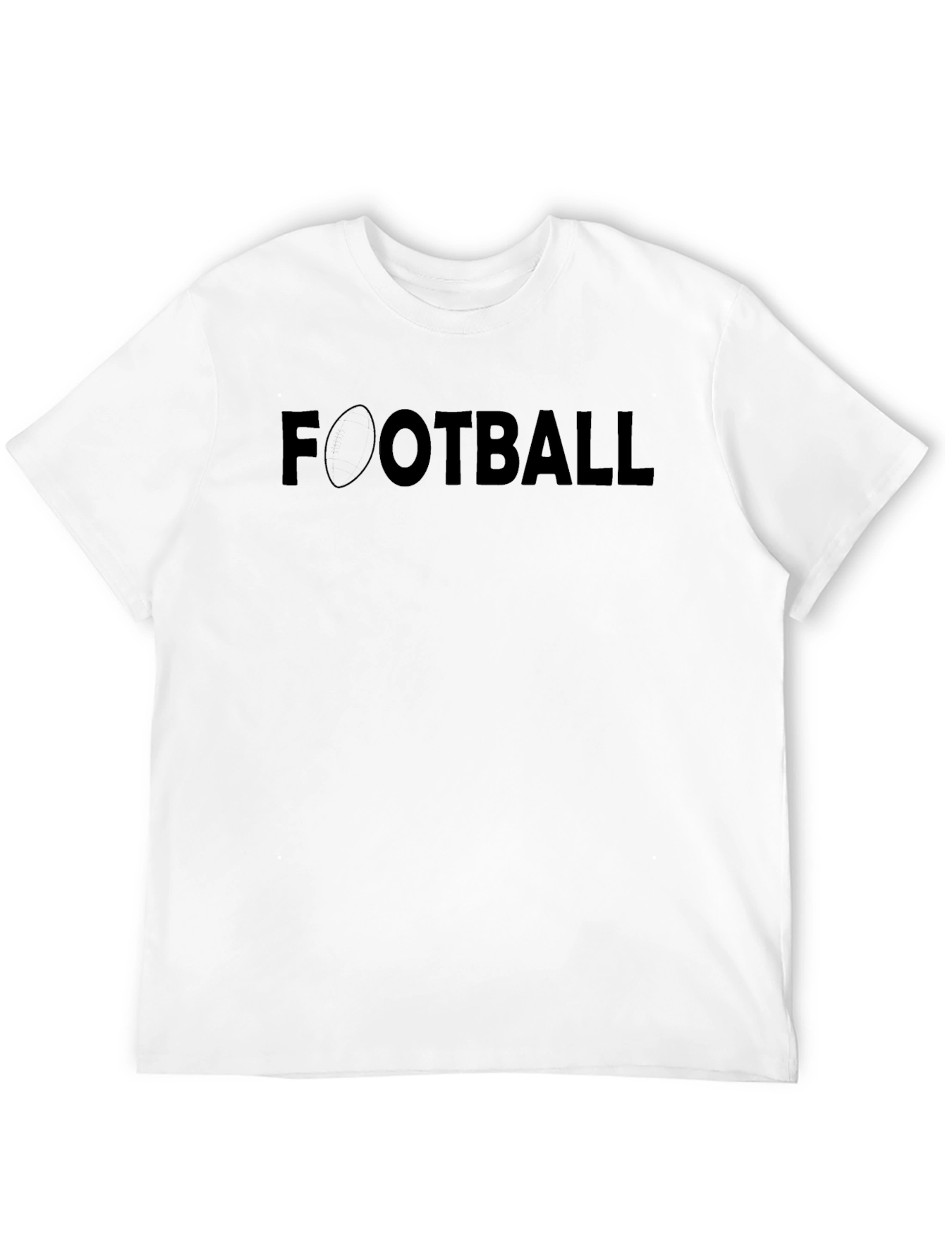 Football Graphic Print T-Shirt - Black