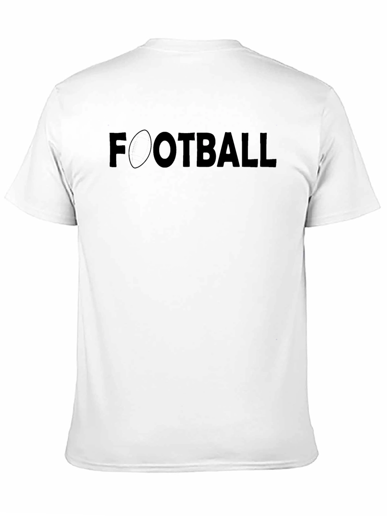 Football Graphic Print T-Shirt - Black