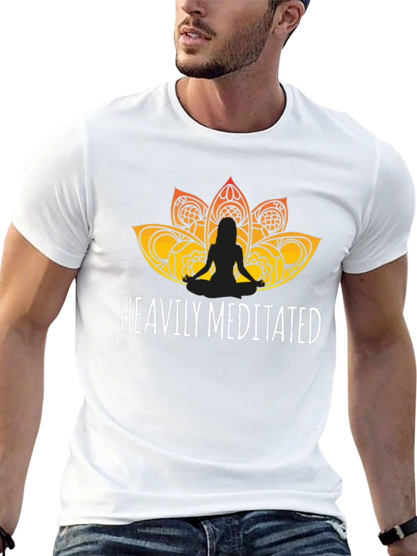 Heavily Meditated Graphic Tee - Black
