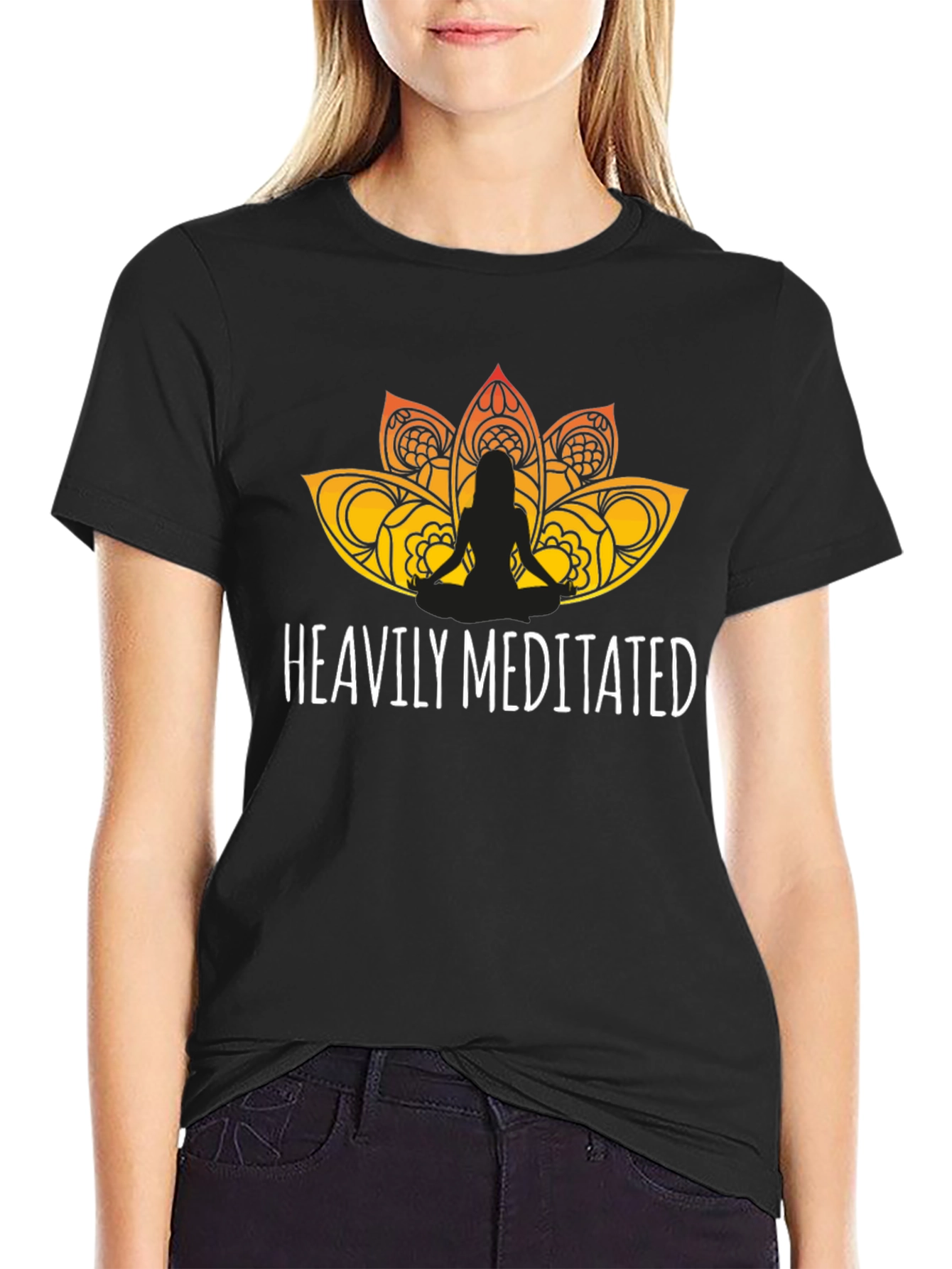 Heavily Meditated Graphic Tee - Black