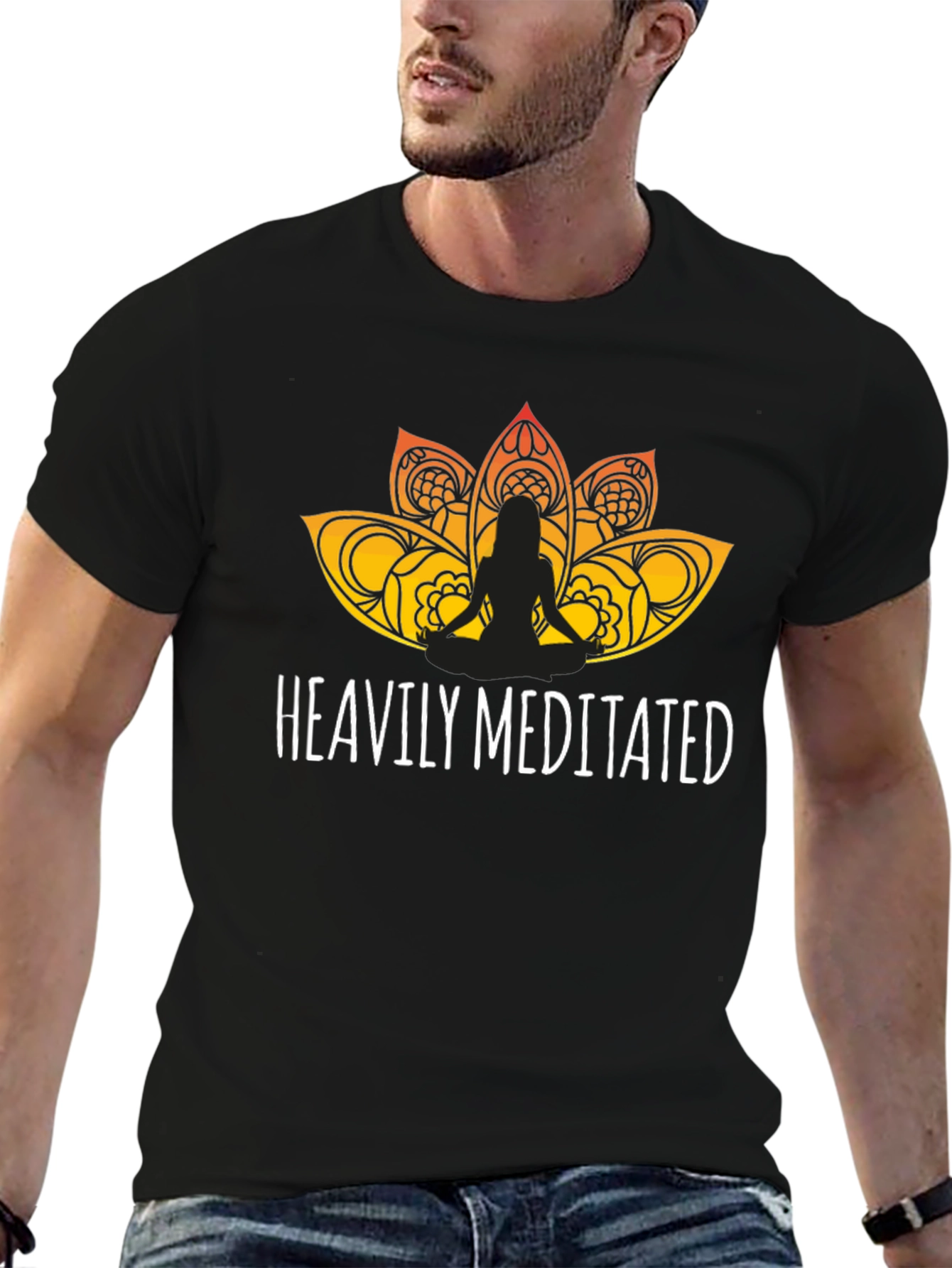 Heavily Meditated Graphic Tee - Black