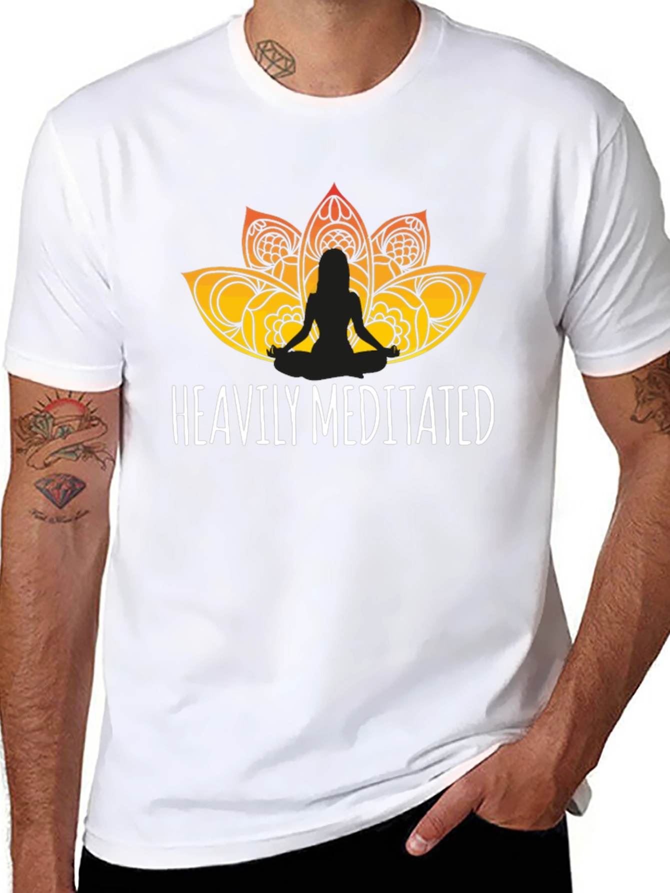Heavily Meditated Graphic Tee - Black