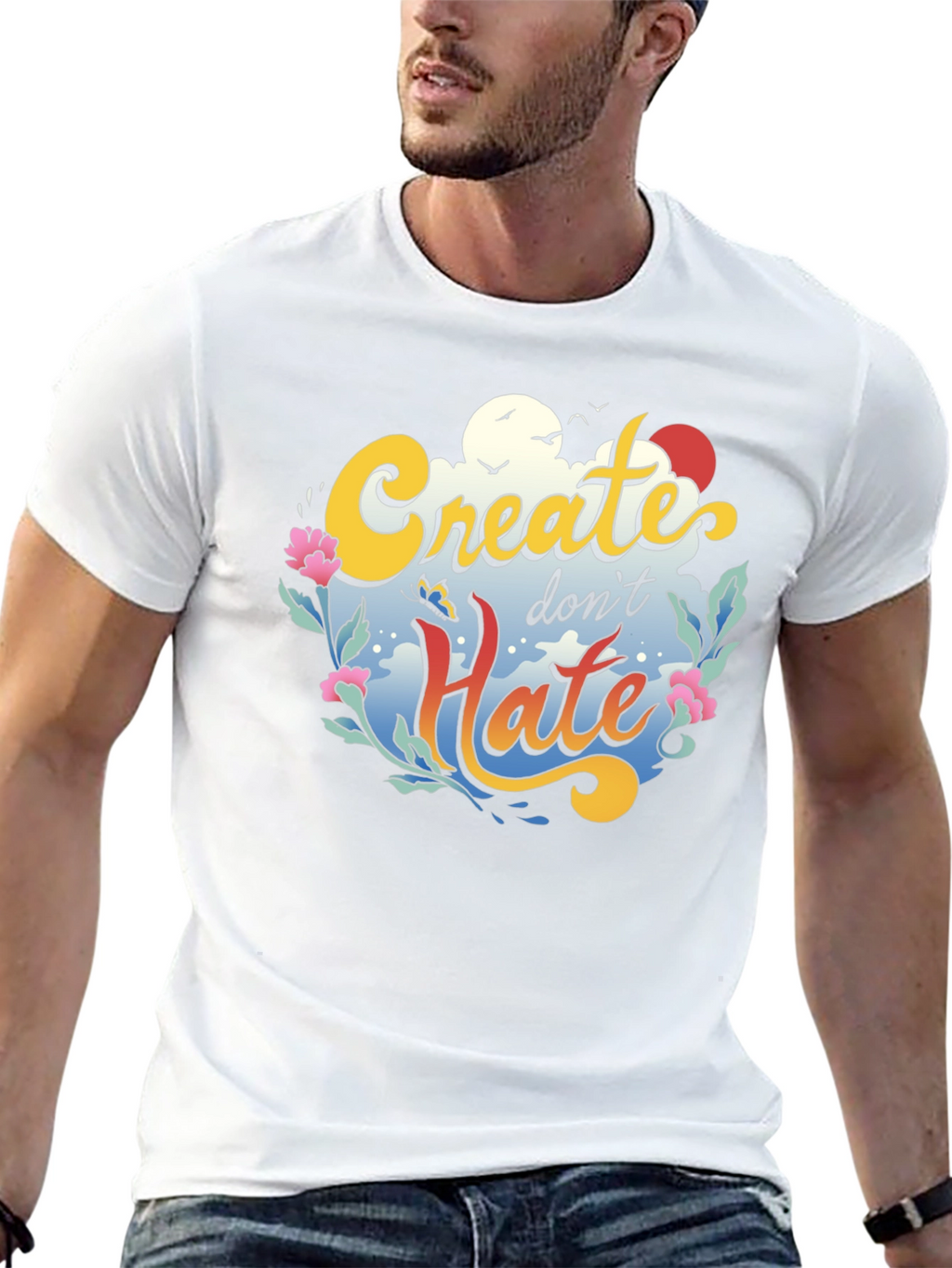 Create Dont Hate Graphic Tee - Black