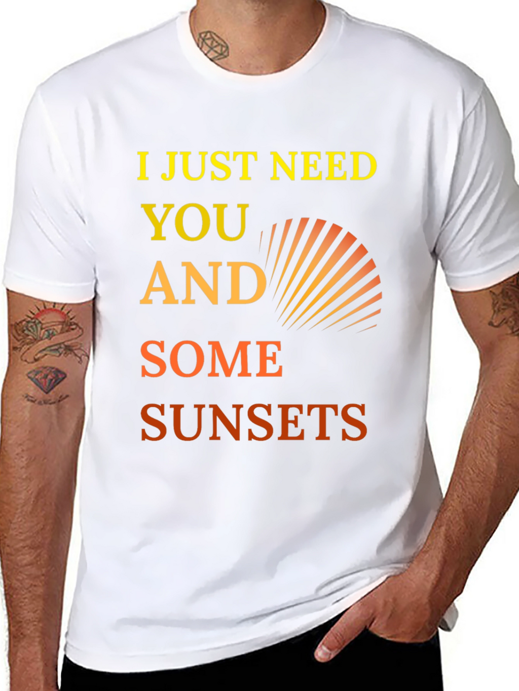 I Just Need You and Some Sunsets Graphic Tee