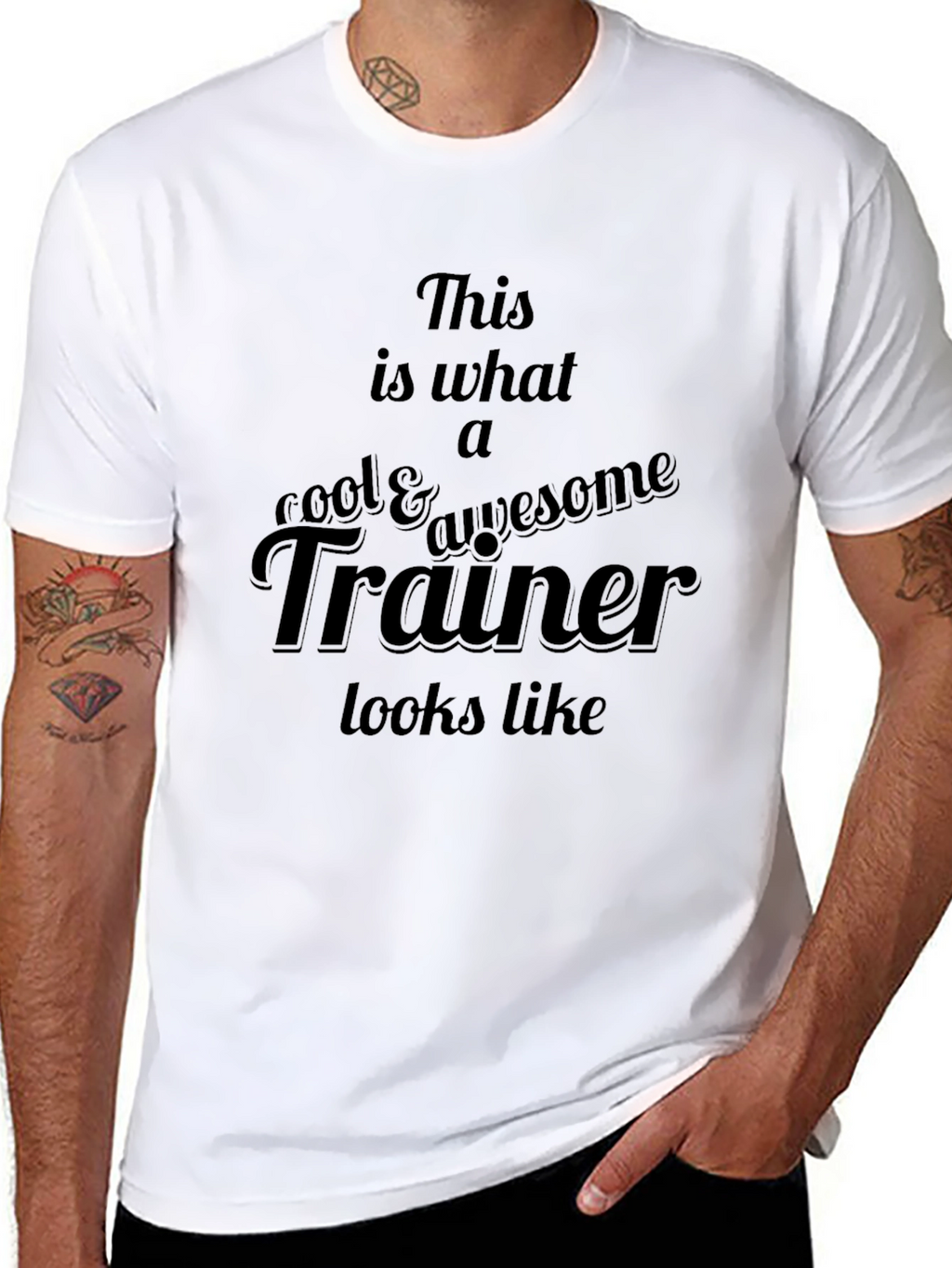 Cool Trainer Graphic Tee - Black Casual T-Shirt