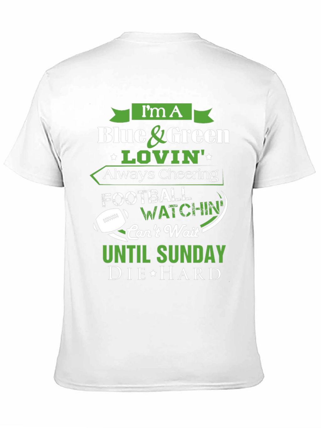 Blue & Green Football Fan T-Shirt