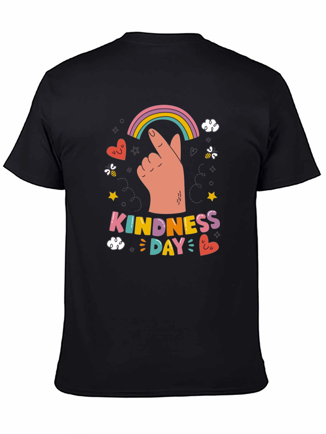Kindness Day Graphic Tee - Black Short Sleeve Crew Neck