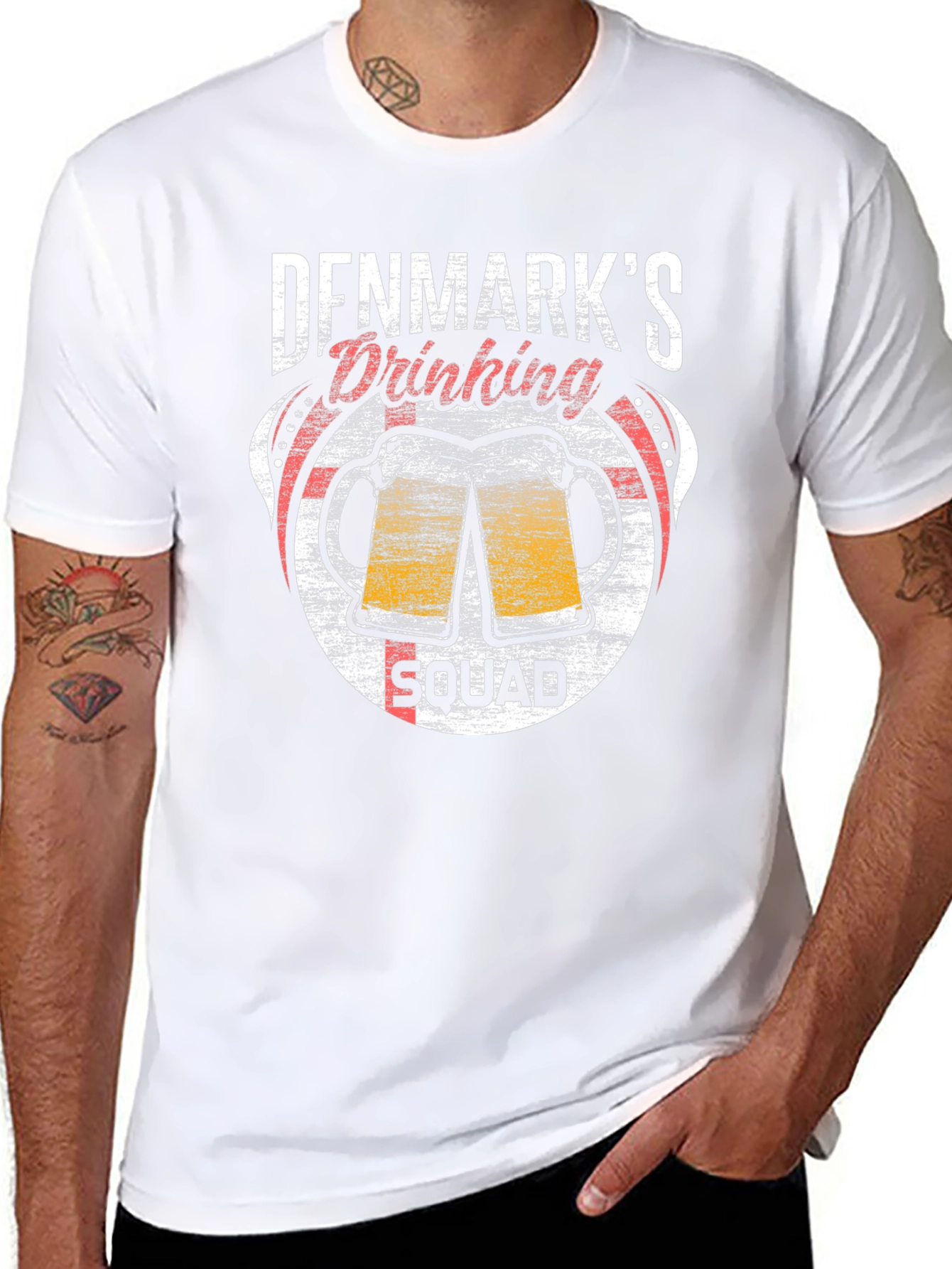 Denmark Drinking Squad Tee - Perfect Party Shirt