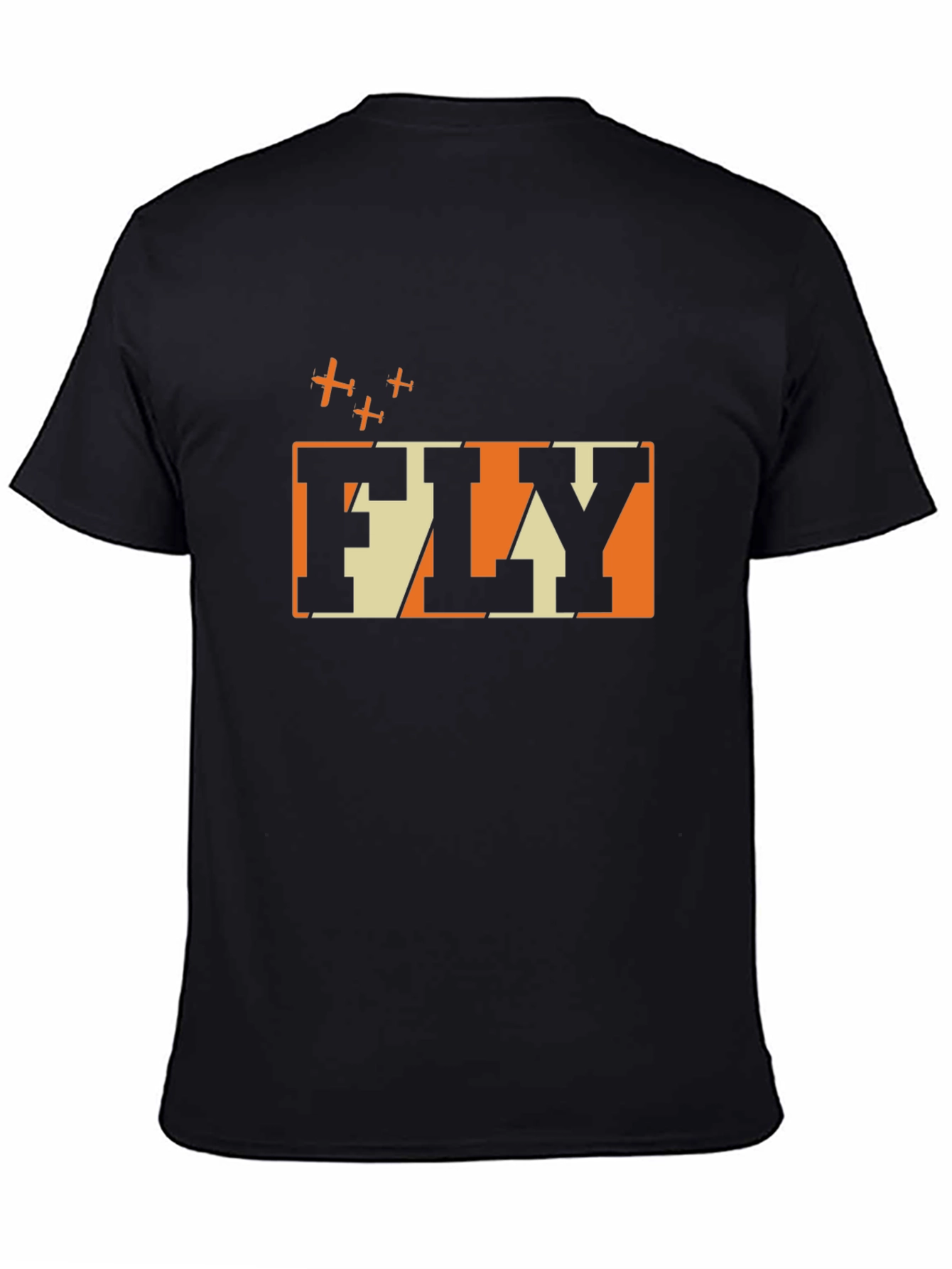 Fly Graphic Tee - Airplane Design Short Sleeve T-Shirt