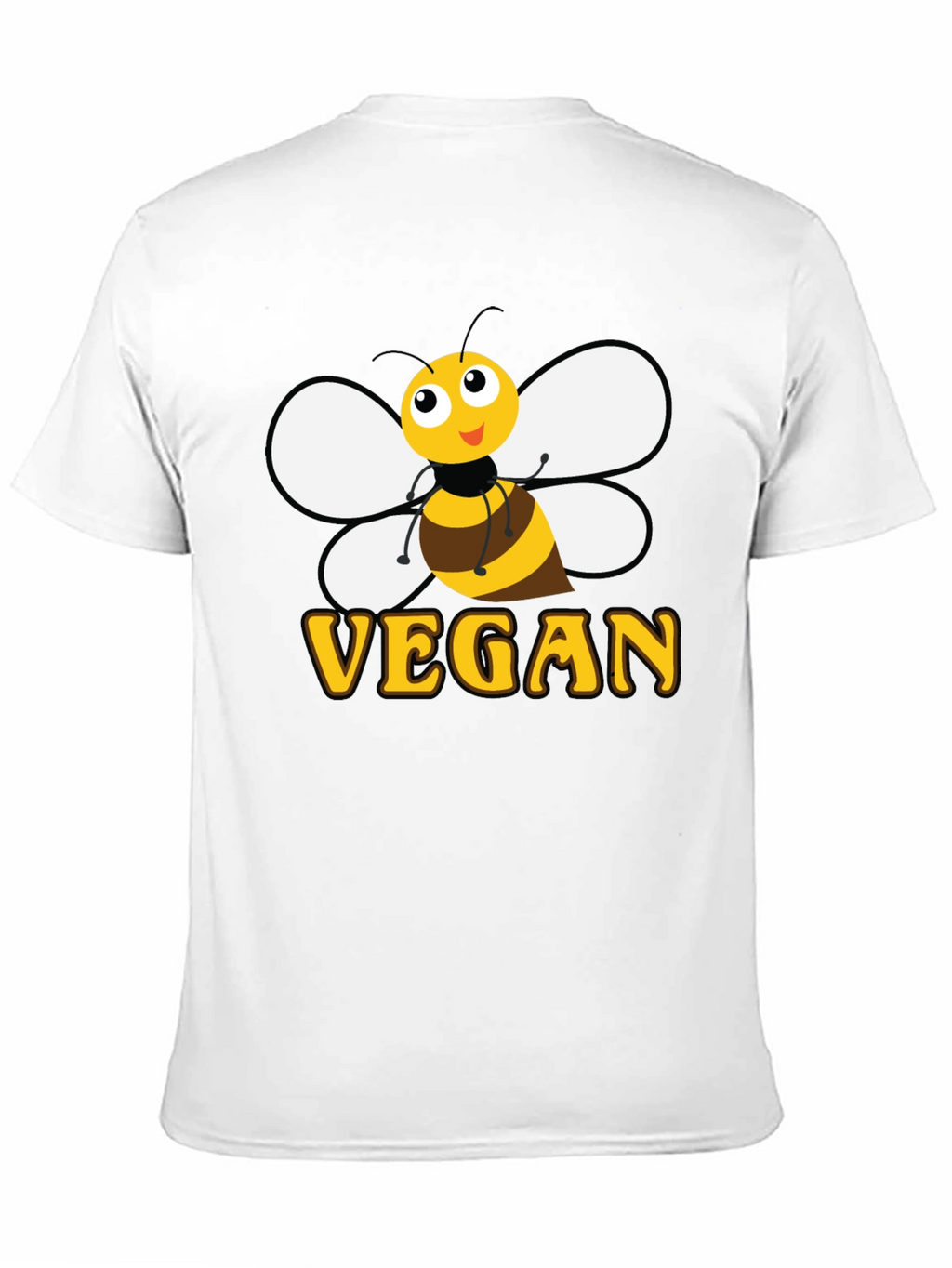 Bee Vegan T-Shirt - Black Cotton Graphic Tee