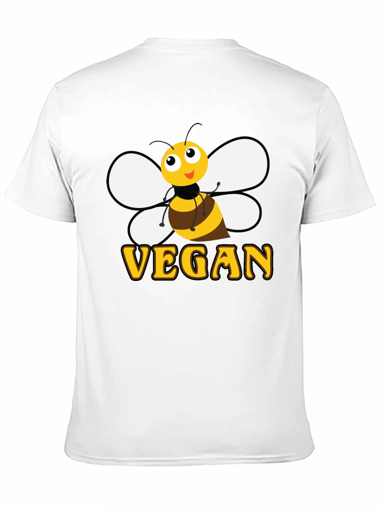 Bee Vegan T-Shirt - Black Cotton Graphic Tee