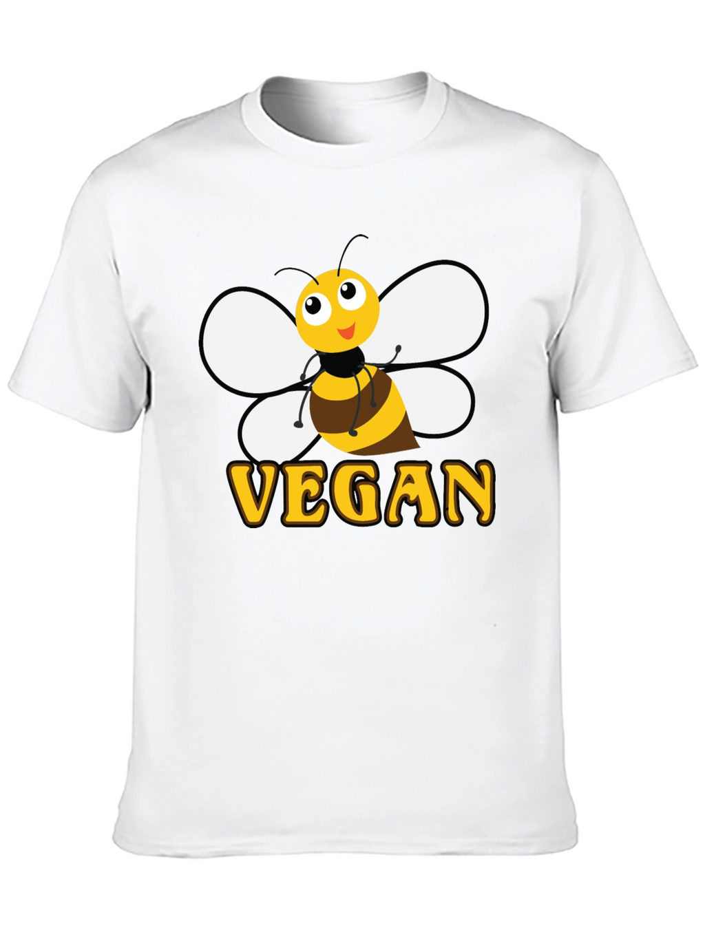 Bee Vegan T-Shirt - Black Cotton Graphic Tee