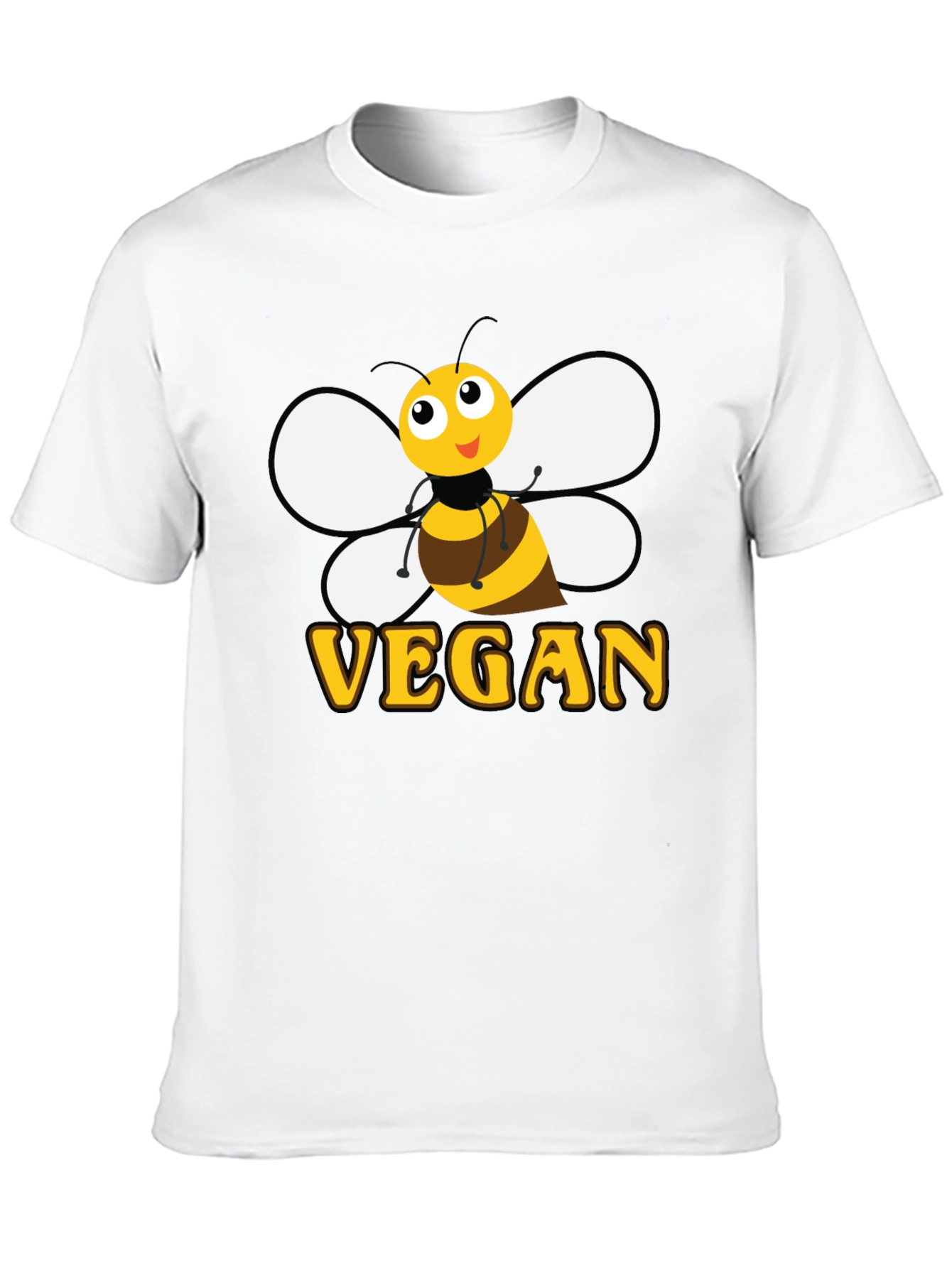 Bee Vegan T-Shirt - Black Cotton Graphic Tee