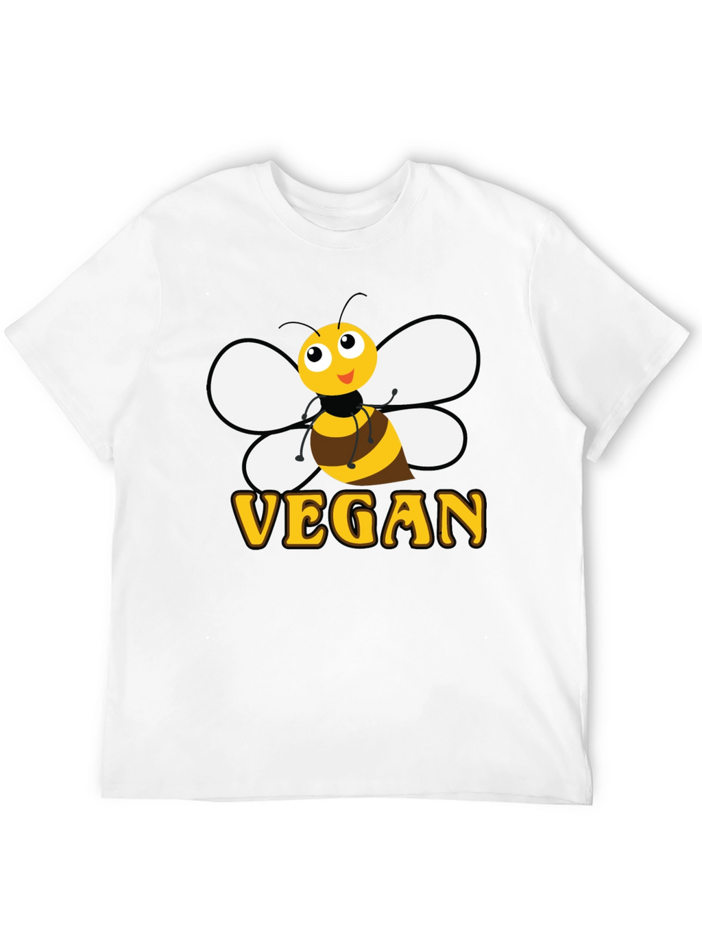 Bee Vegan T-Shirt - Black Cotton Graphic Tee