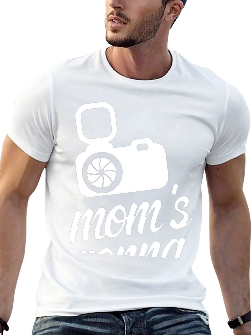 Moms Camera Black T-Shirt