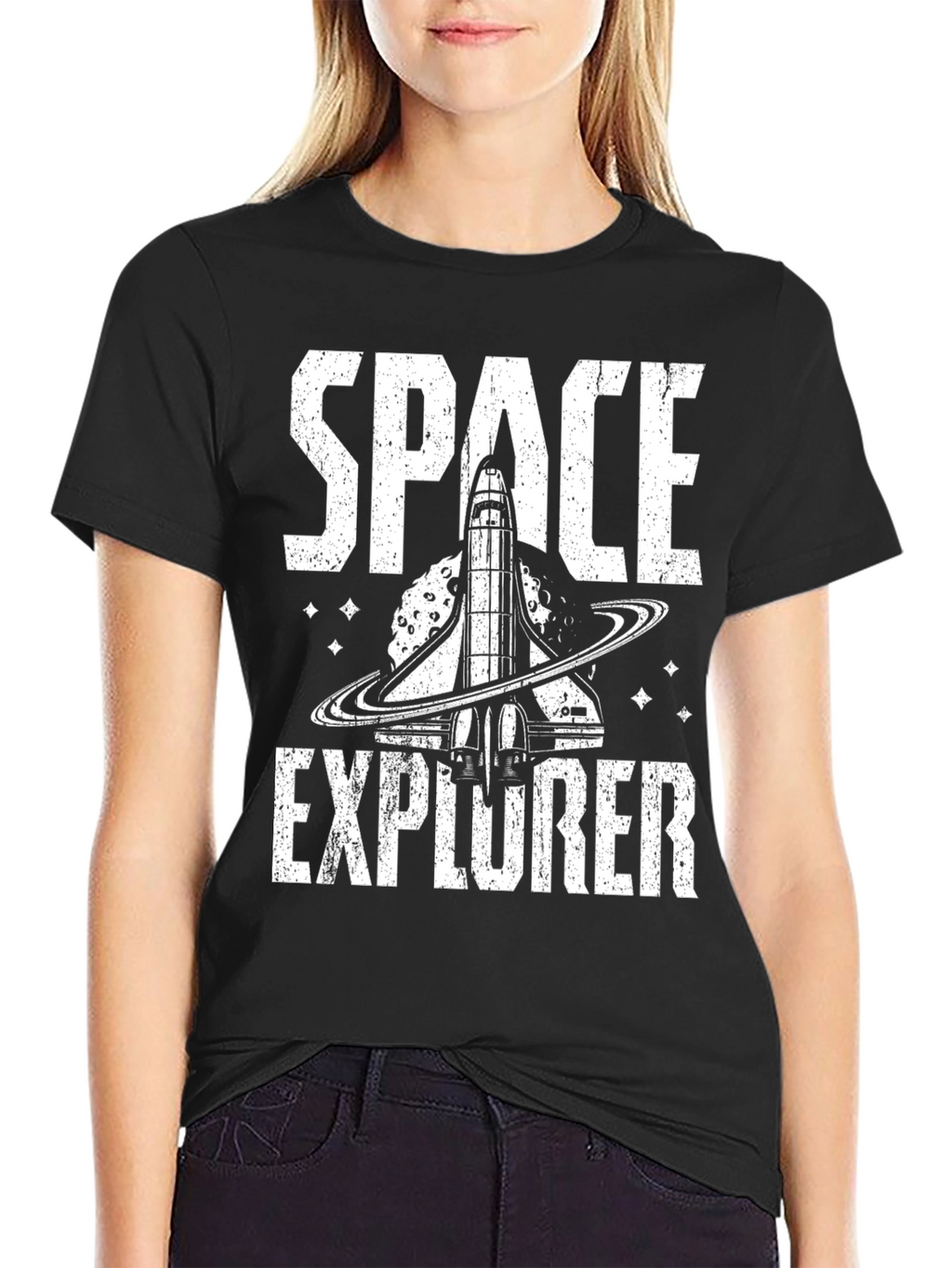 Space Explorer Graphic Tee - Black