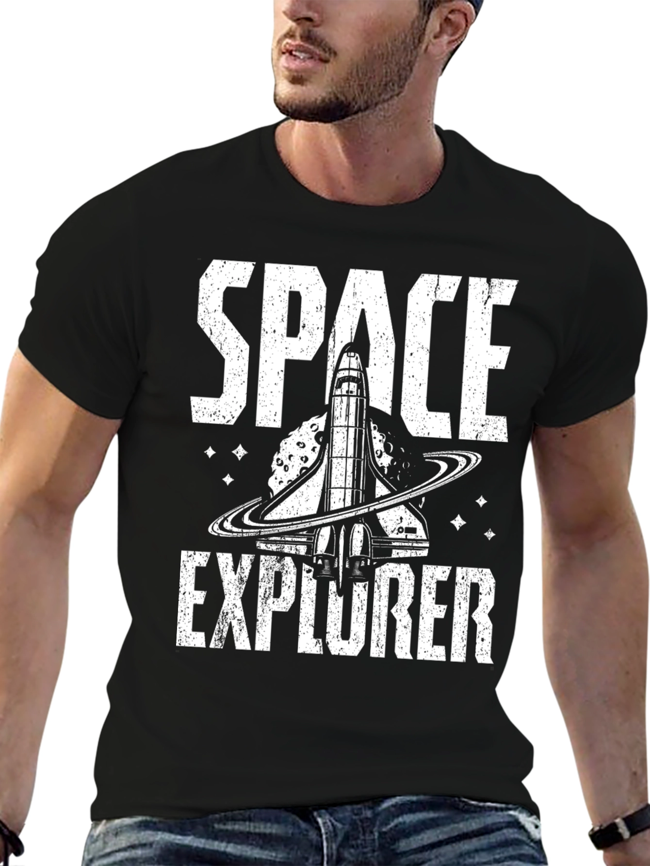 Space Explorer Graphic Tee - Black
