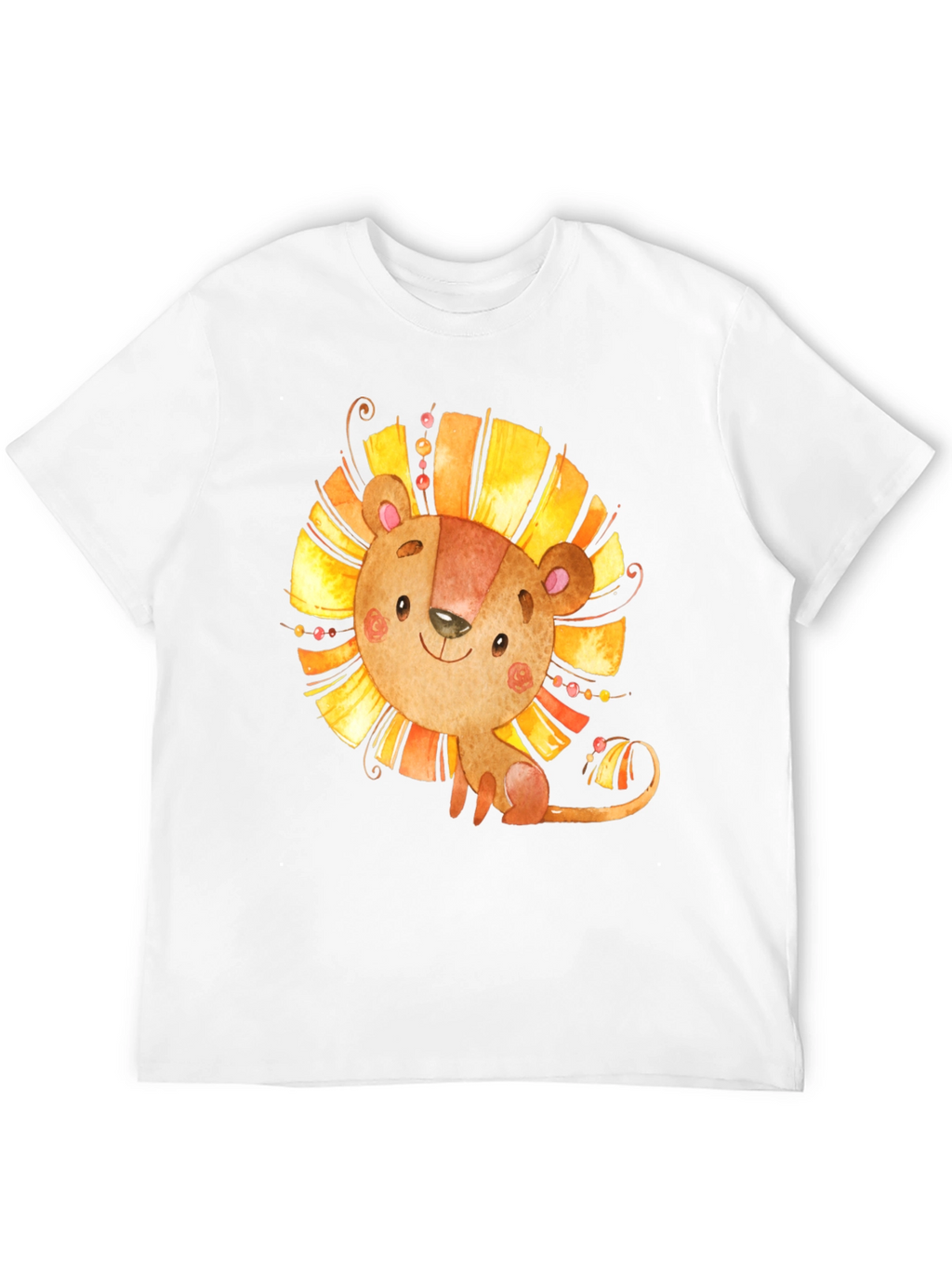 Lion Graphic Tee - Cute Cartoon Design