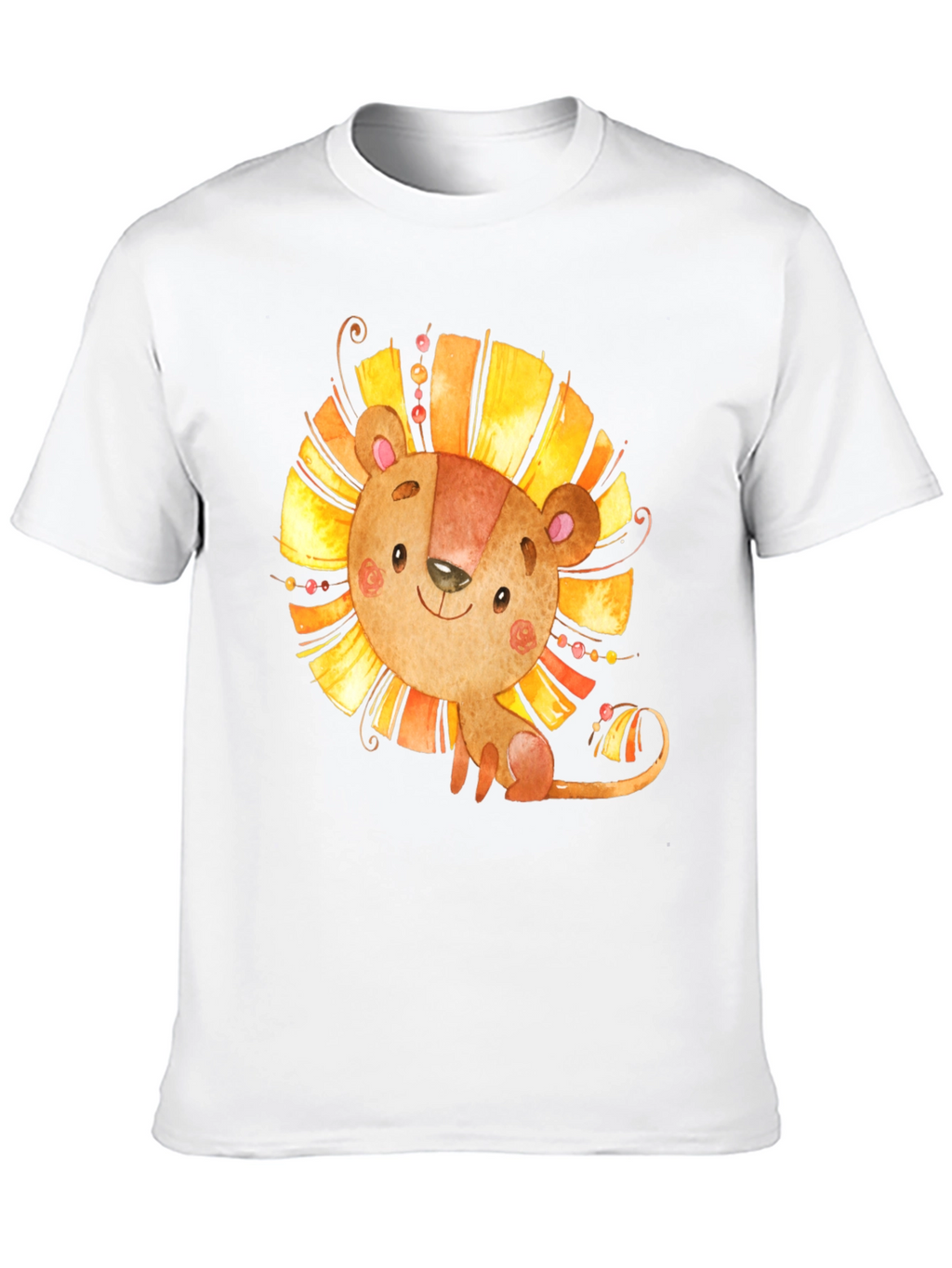 Lion Graphic Tee - Cute Cartoon Design
